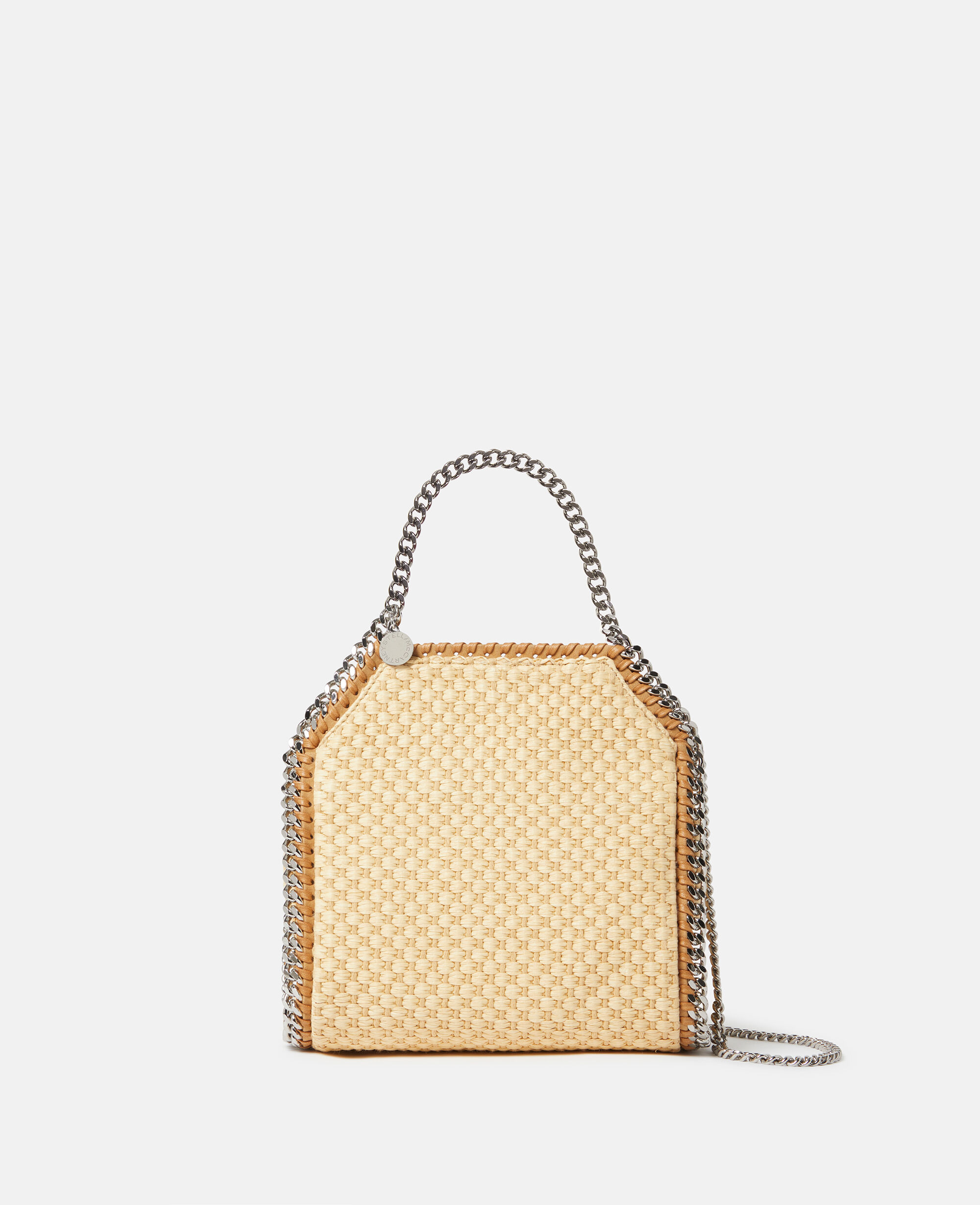 Women Natural beige Falabella Woven Mini Tote Bag Stella McCartney PT