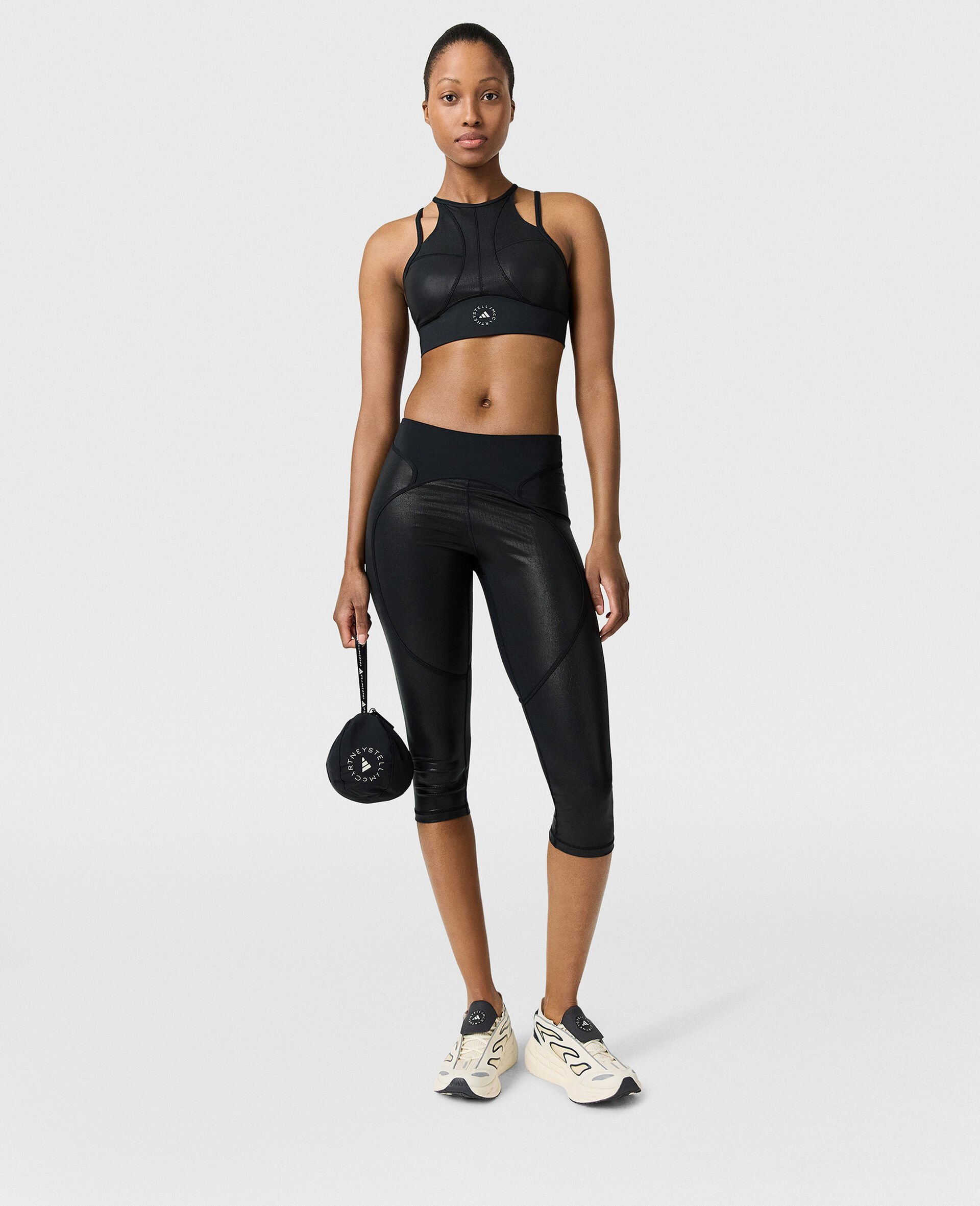 TruePurpose Training Capri Leggings-Black-model