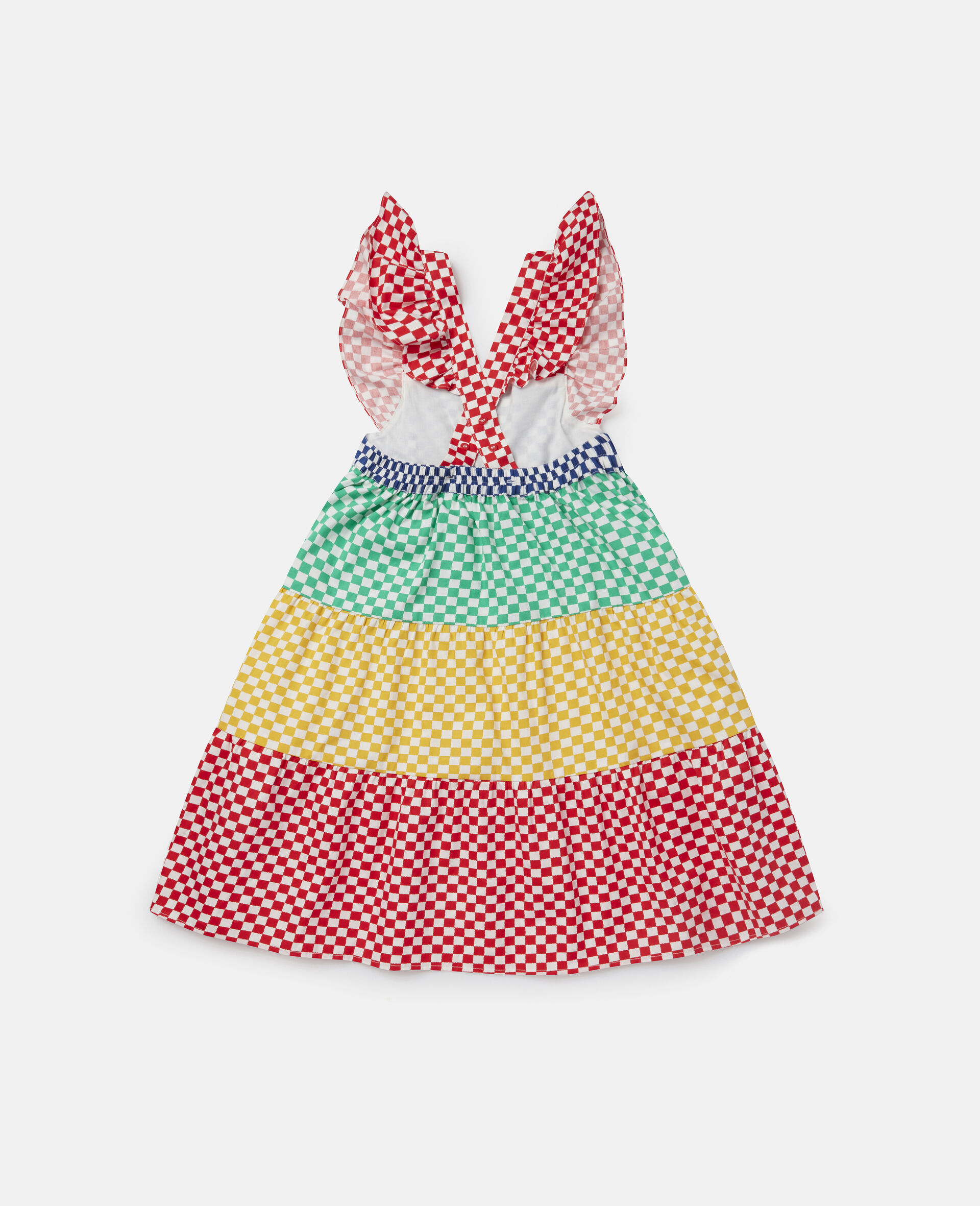 Frilled Cotton Dress-Multicoloured-large image number 2