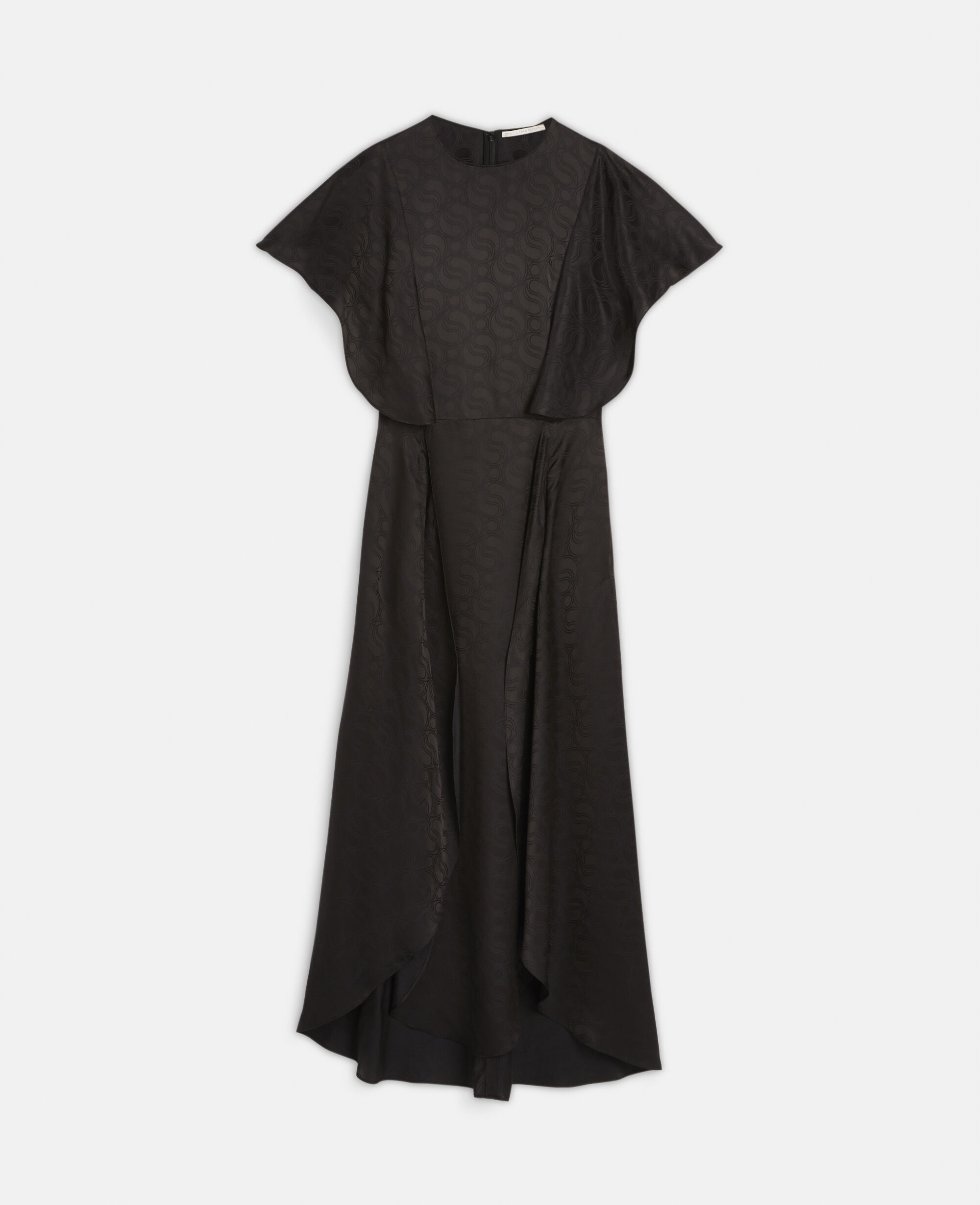 Women Black S-Wave Jacquard Maxi Dress | Stella McCartney US