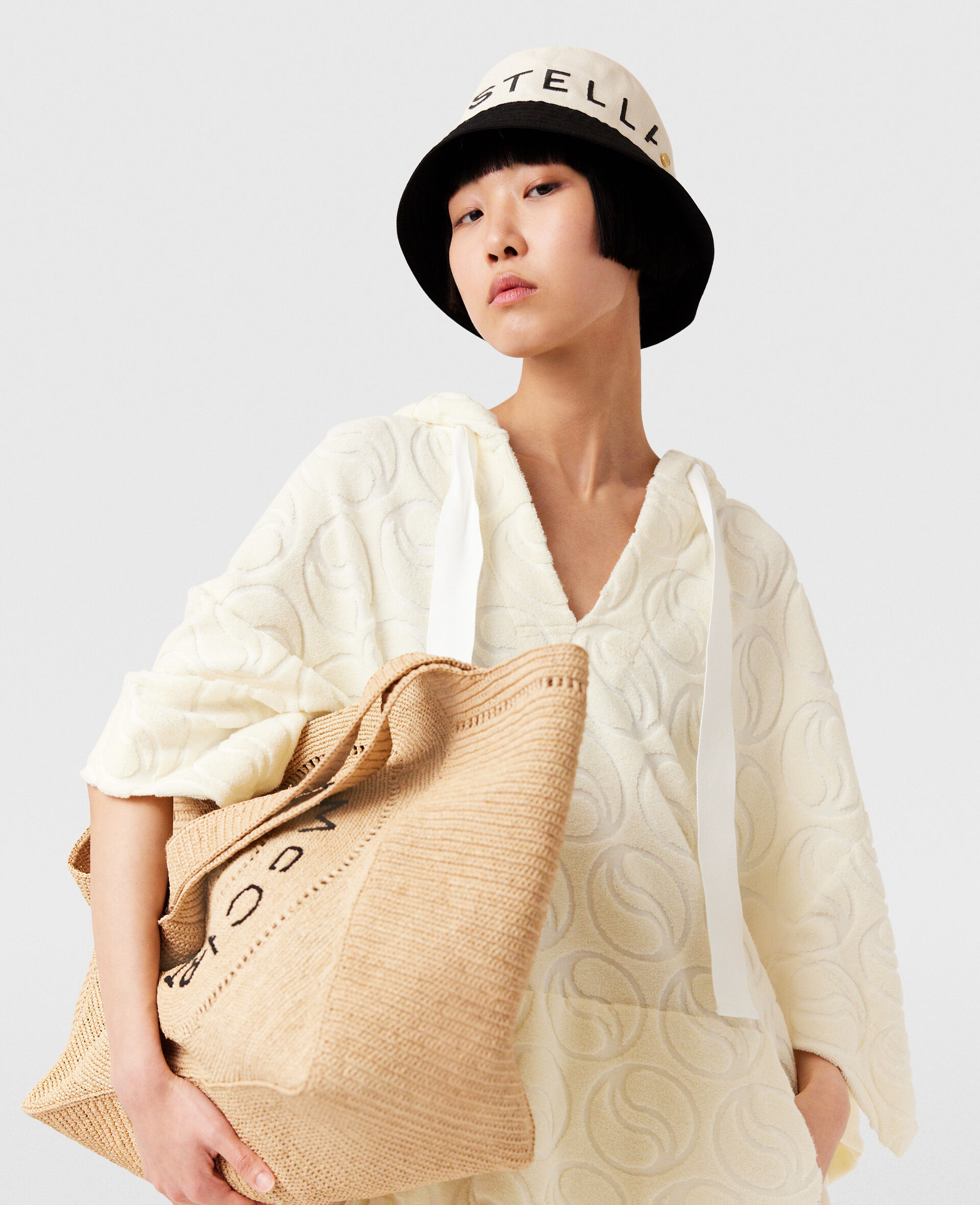 徽标单色帽檐 -米色-large image number 4