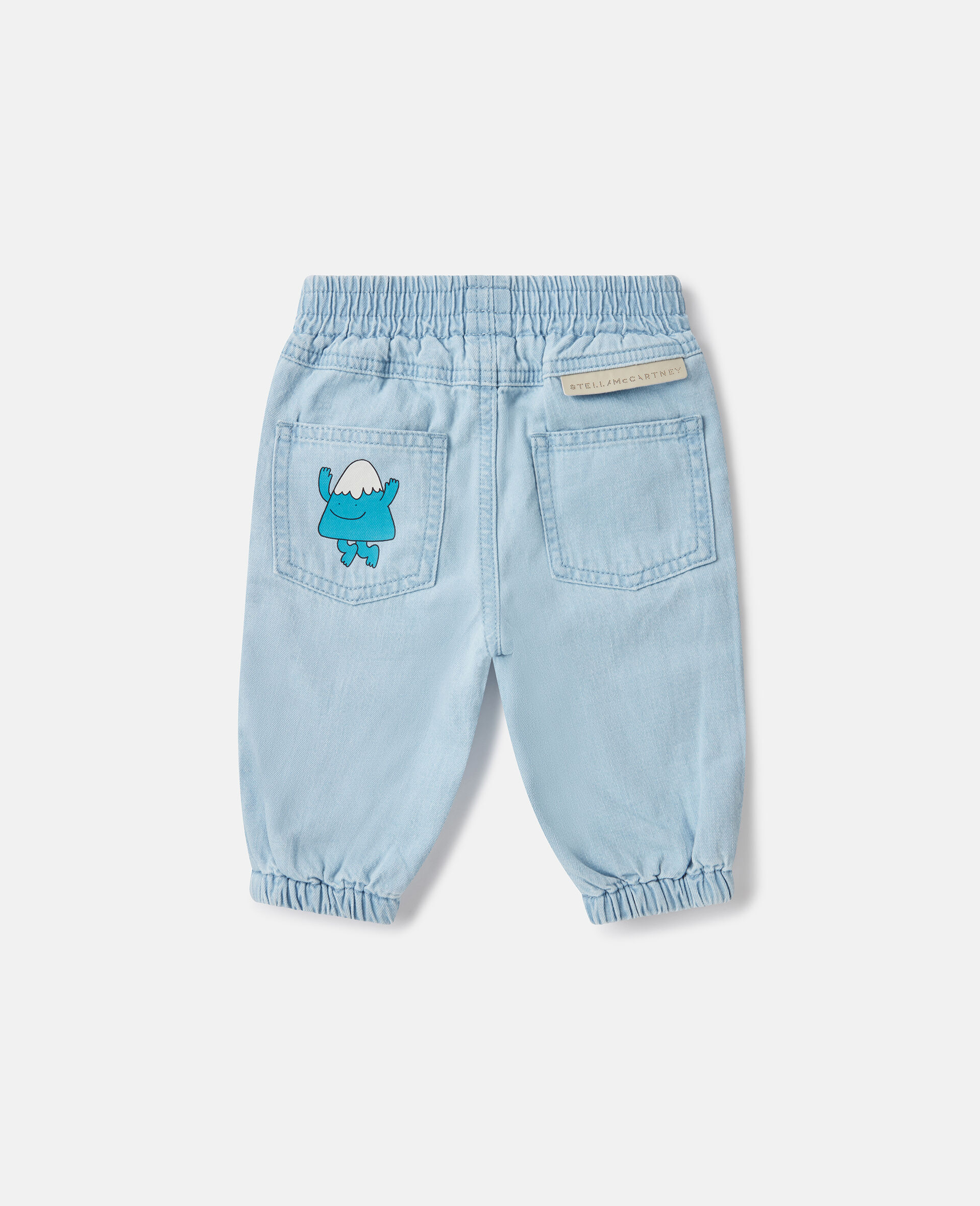 Earth Friends Graphic Jeans Joggers-Blue-large image number 2