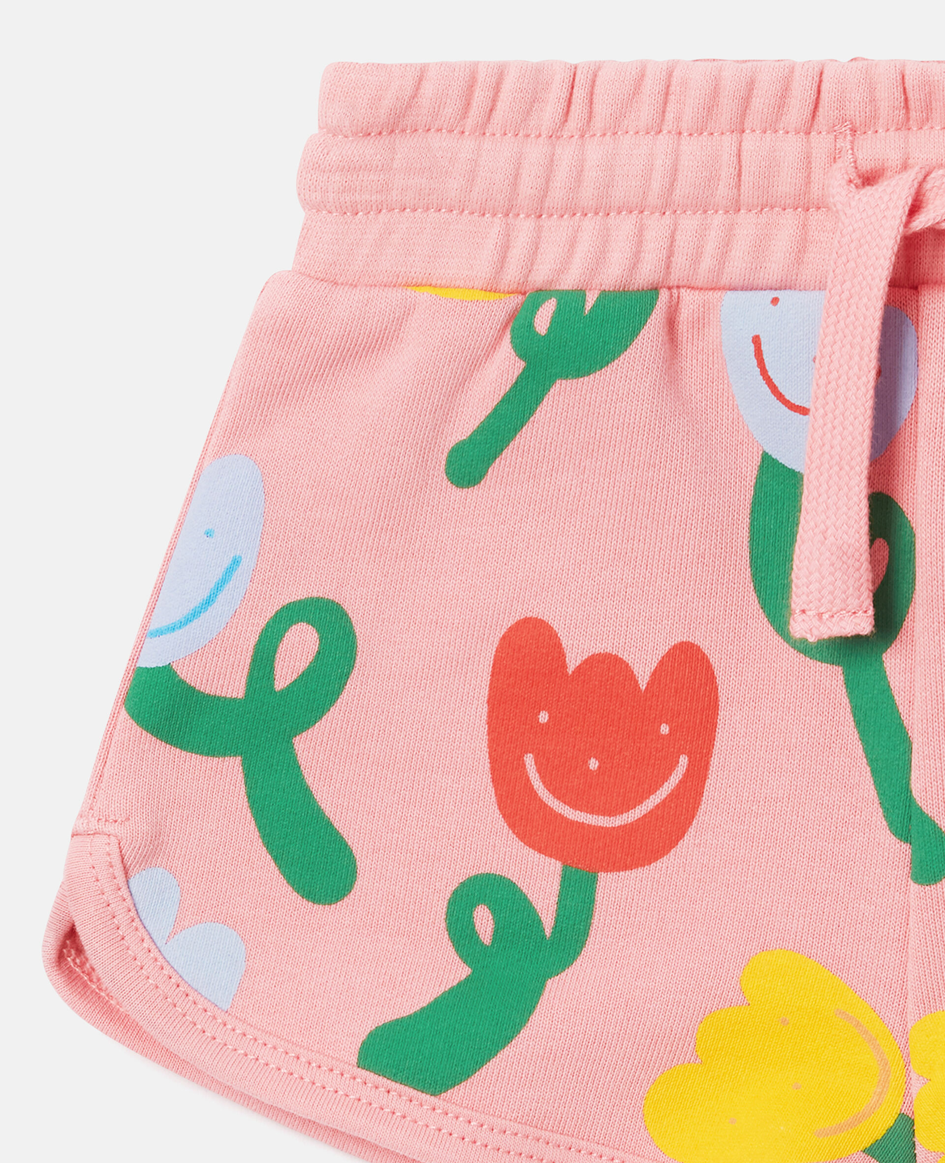 All-Over Floral Jersey Shorts-Pink-medium