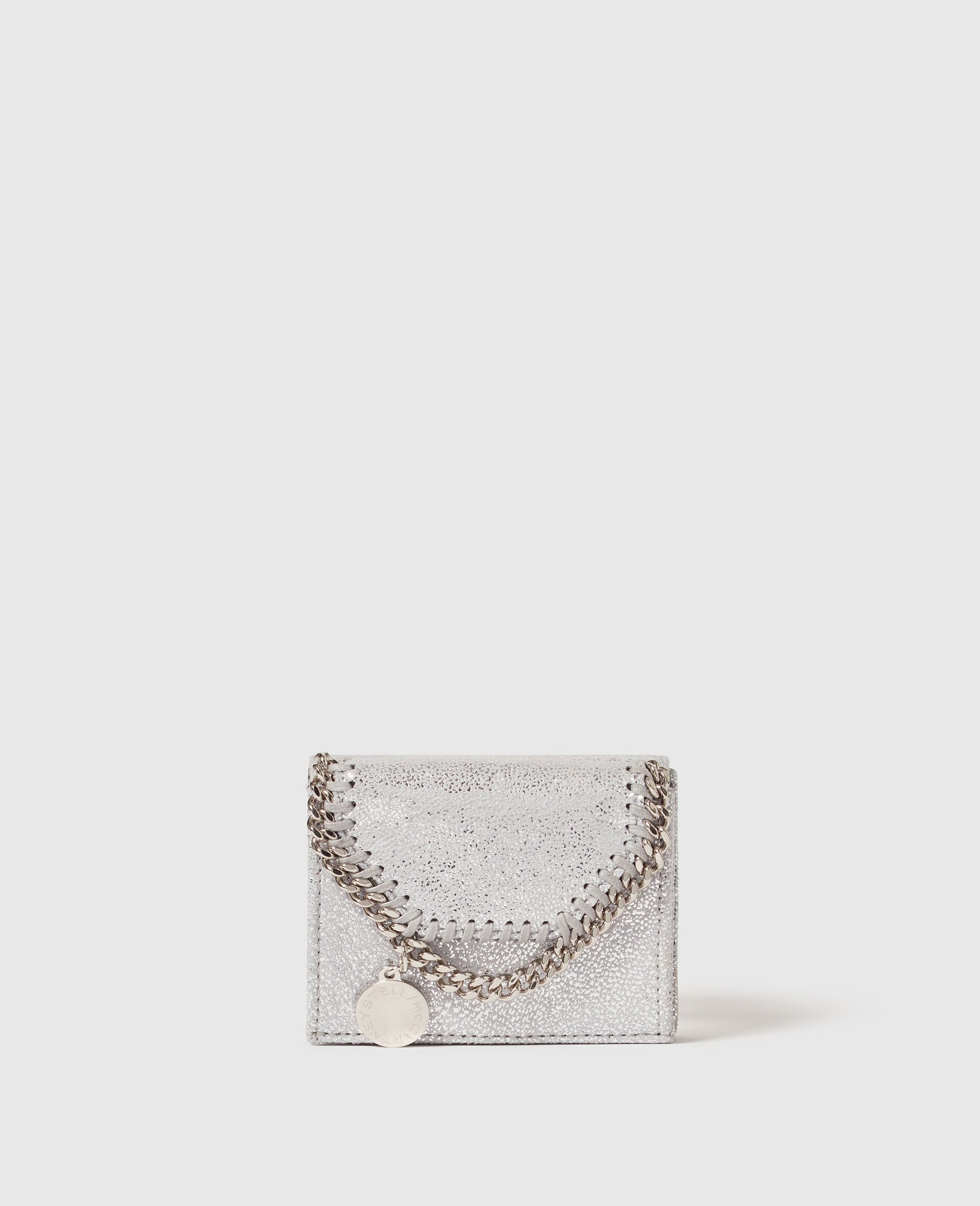 Falabella Metallic Tri-Fold Wallet-Silver-medium