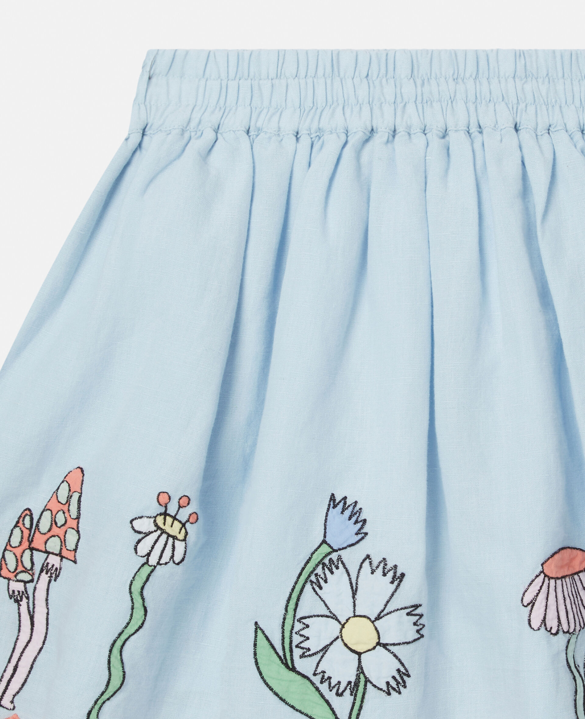 Woodland Friends Elasticated Scalloped-Trim Skirt -Blue-large Woodland Friends Elasticated Scalloped-Trim Skirt -Blue-large image number 1