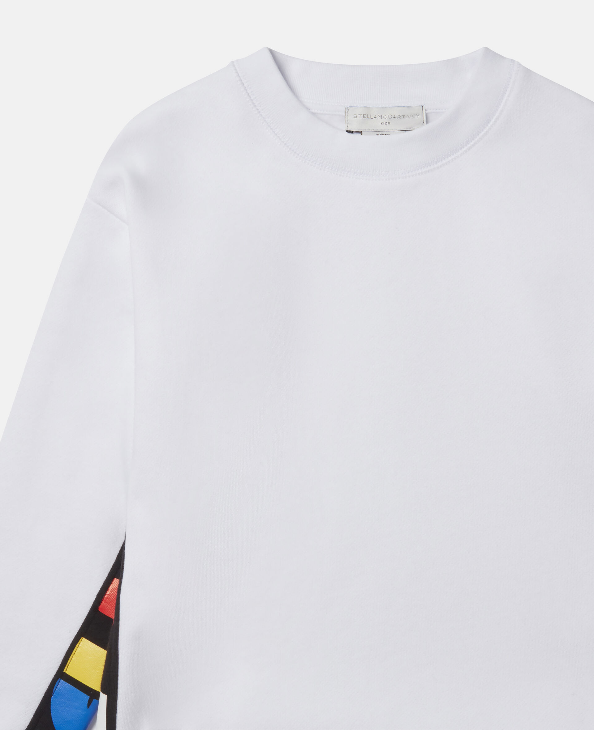 Stella Oversize Fleece Sweatshirt -White-large image number 1