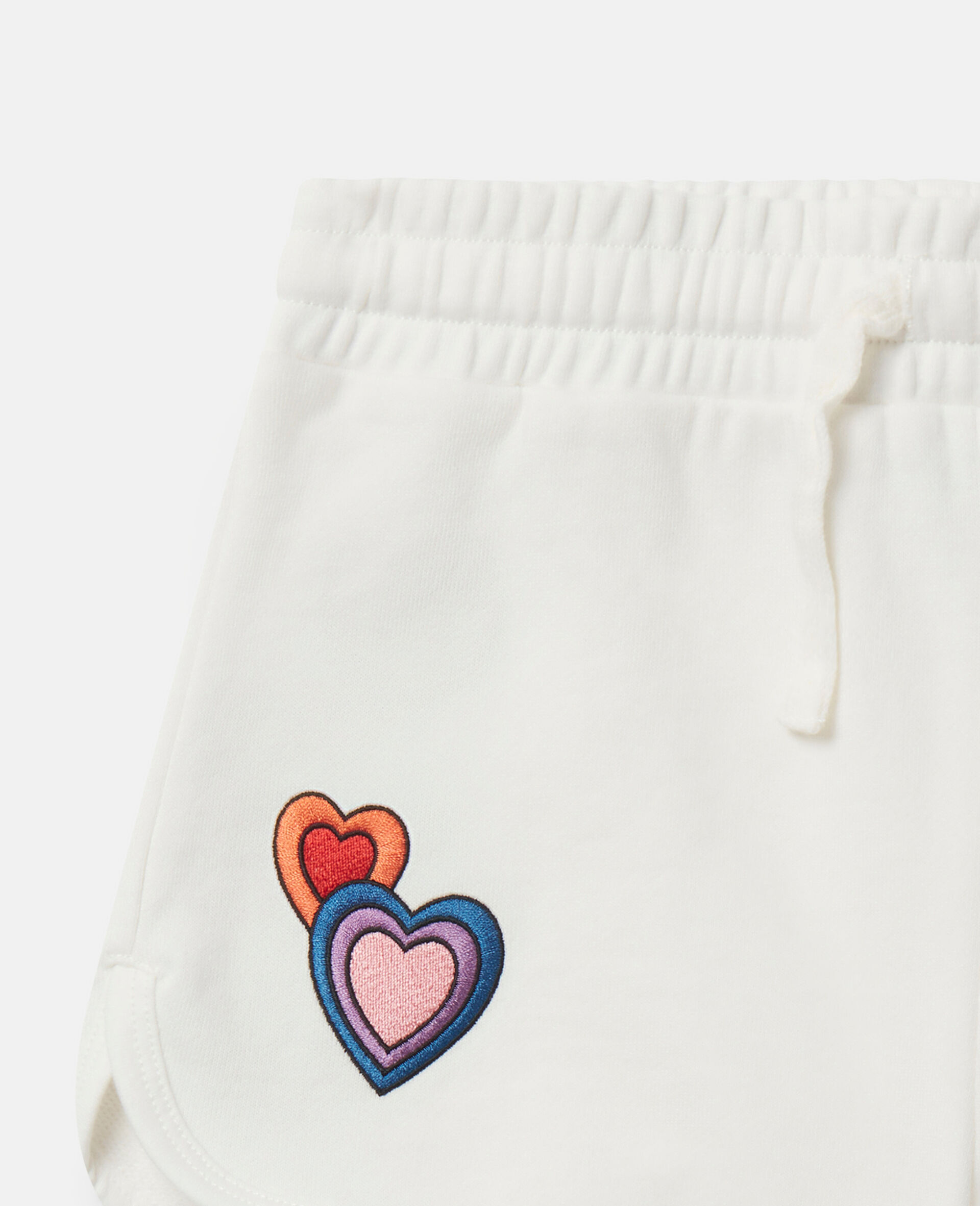 I Love You Embroidered Shorts-Multicolour-large image number 2