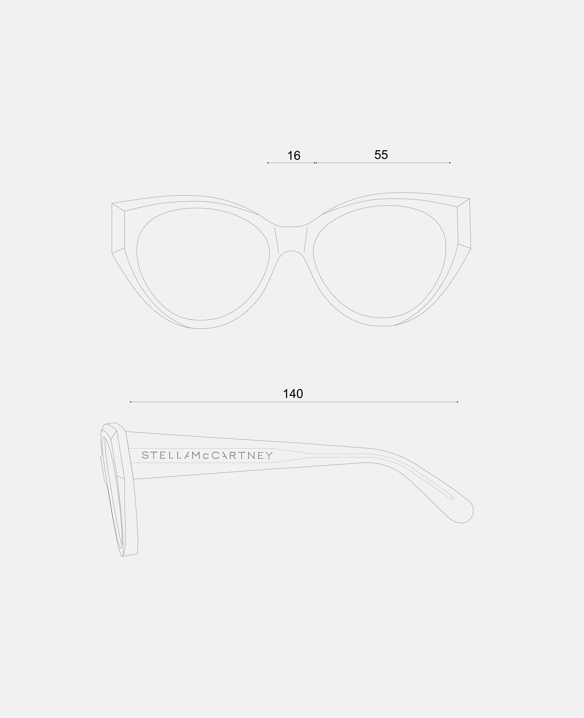 Round Cat-Eye Sunglasses-Blue-large image number 3