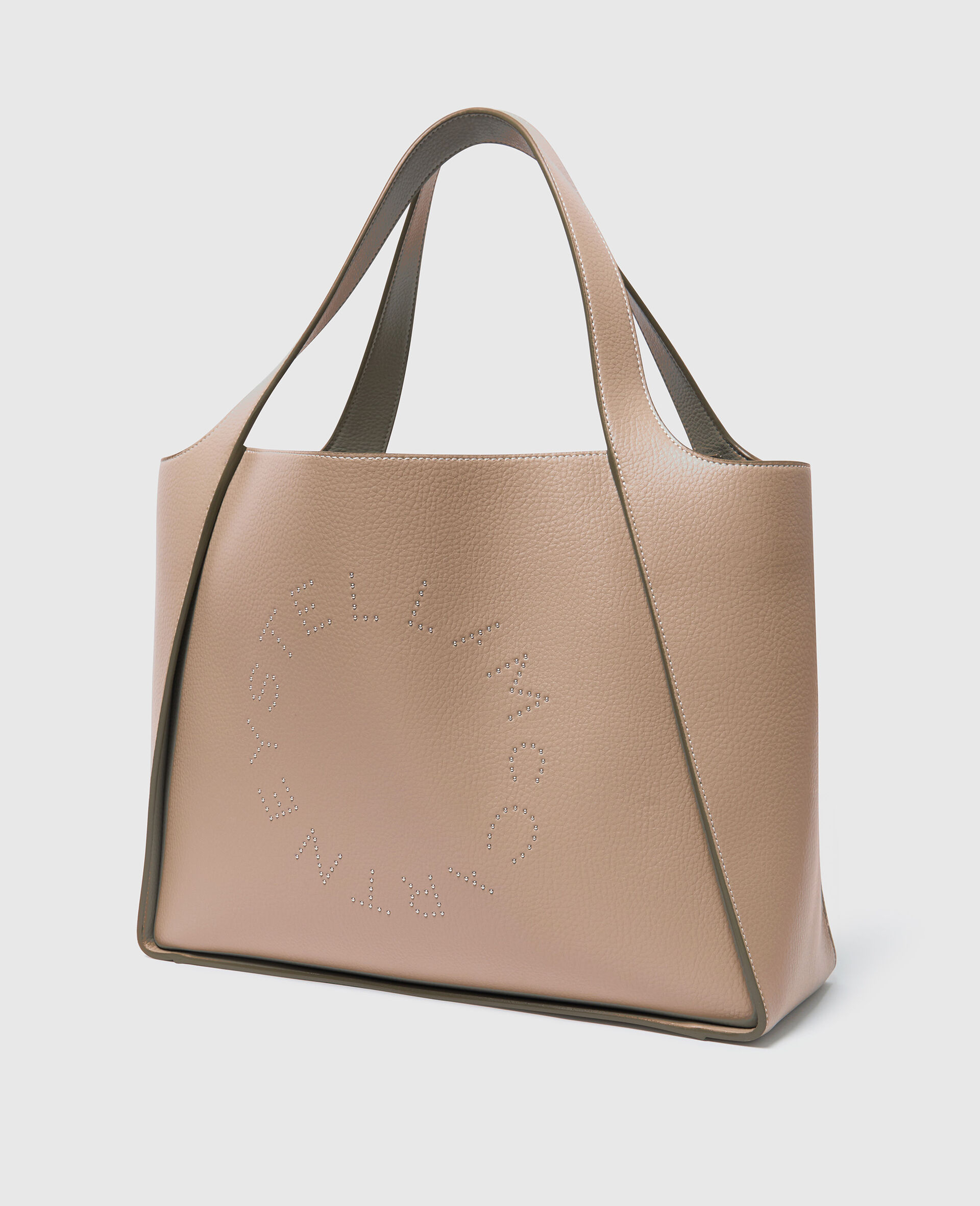 Logo Large Tote Bag-Beige-medium