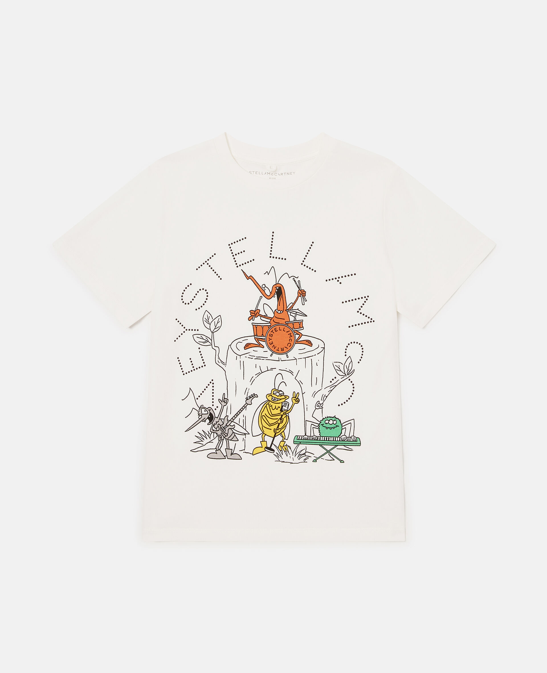 Bug Band Graphic T-Shirt-Cream-large image number 0