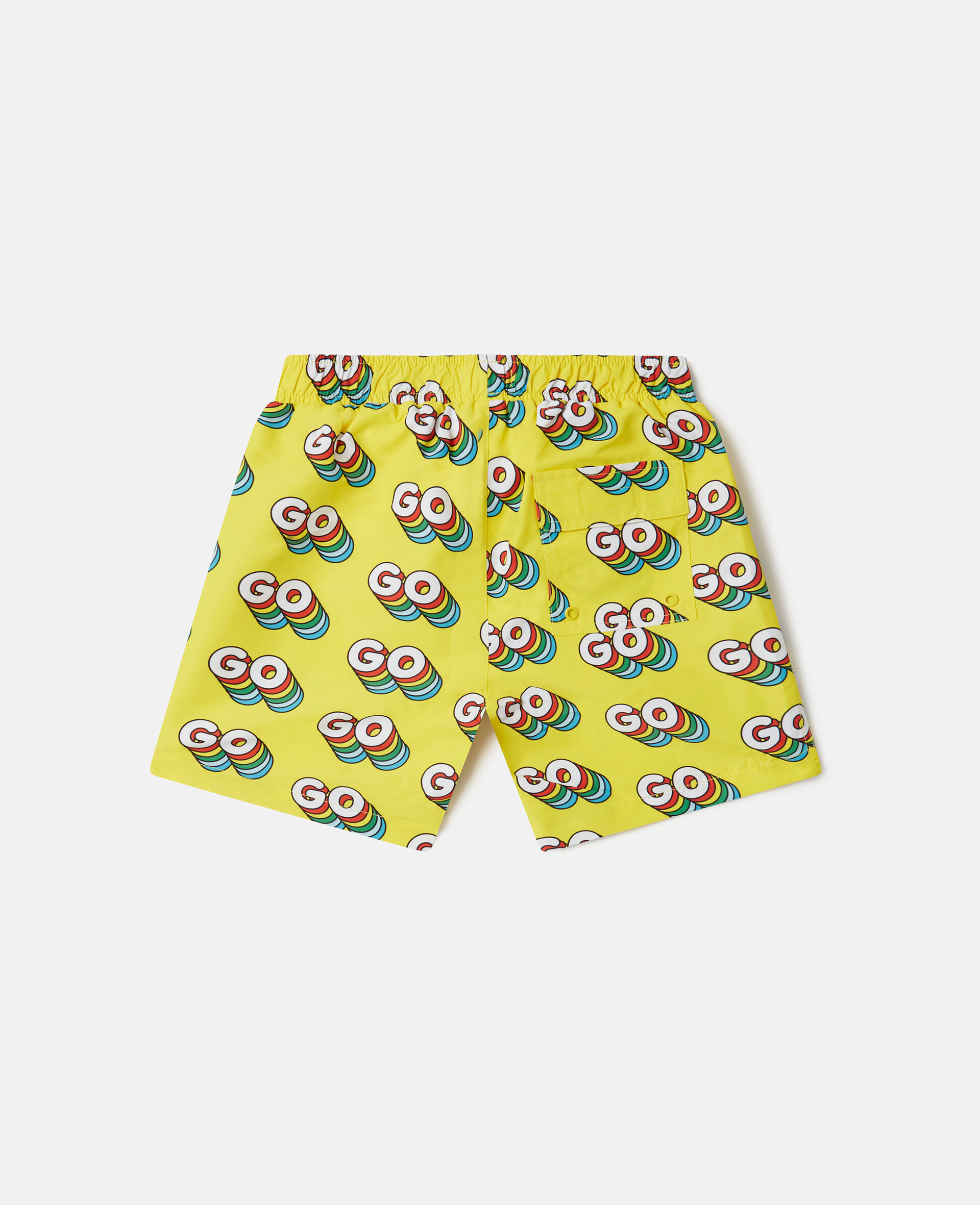 'Go' Print Swim Shorts-Multicolour-large image number 2