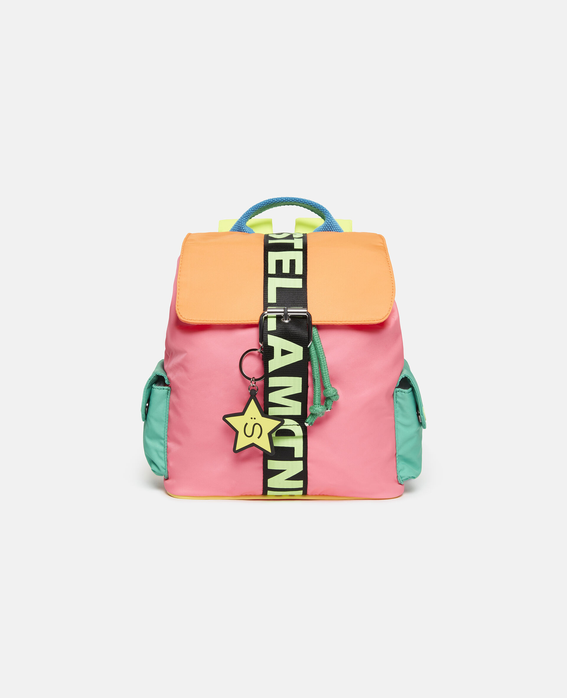 Small Color Block Logo Backpack-Multicoloured-large image number 0
