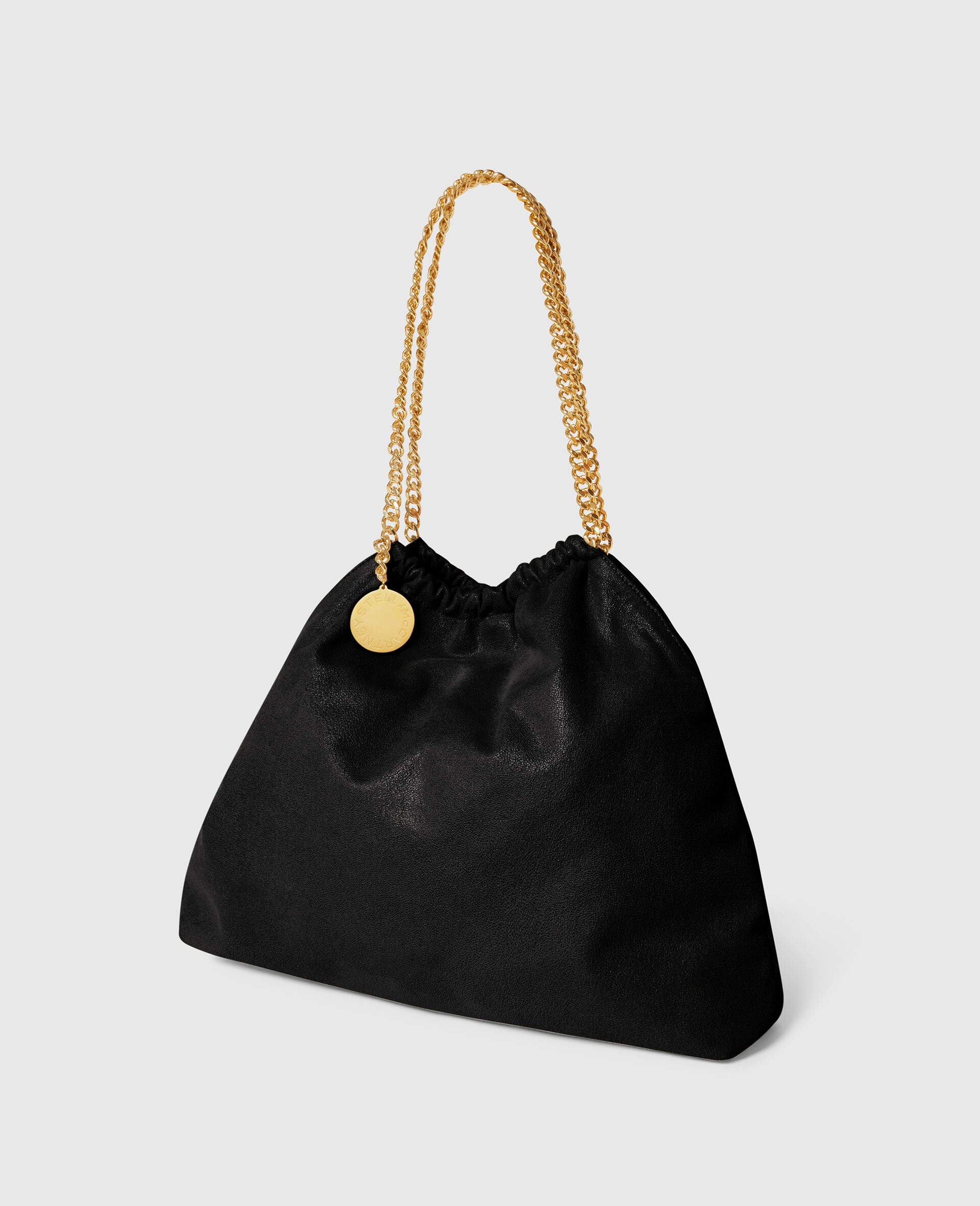 Sac porte epaule avec cordon de serrage Falabella-Noir-medium