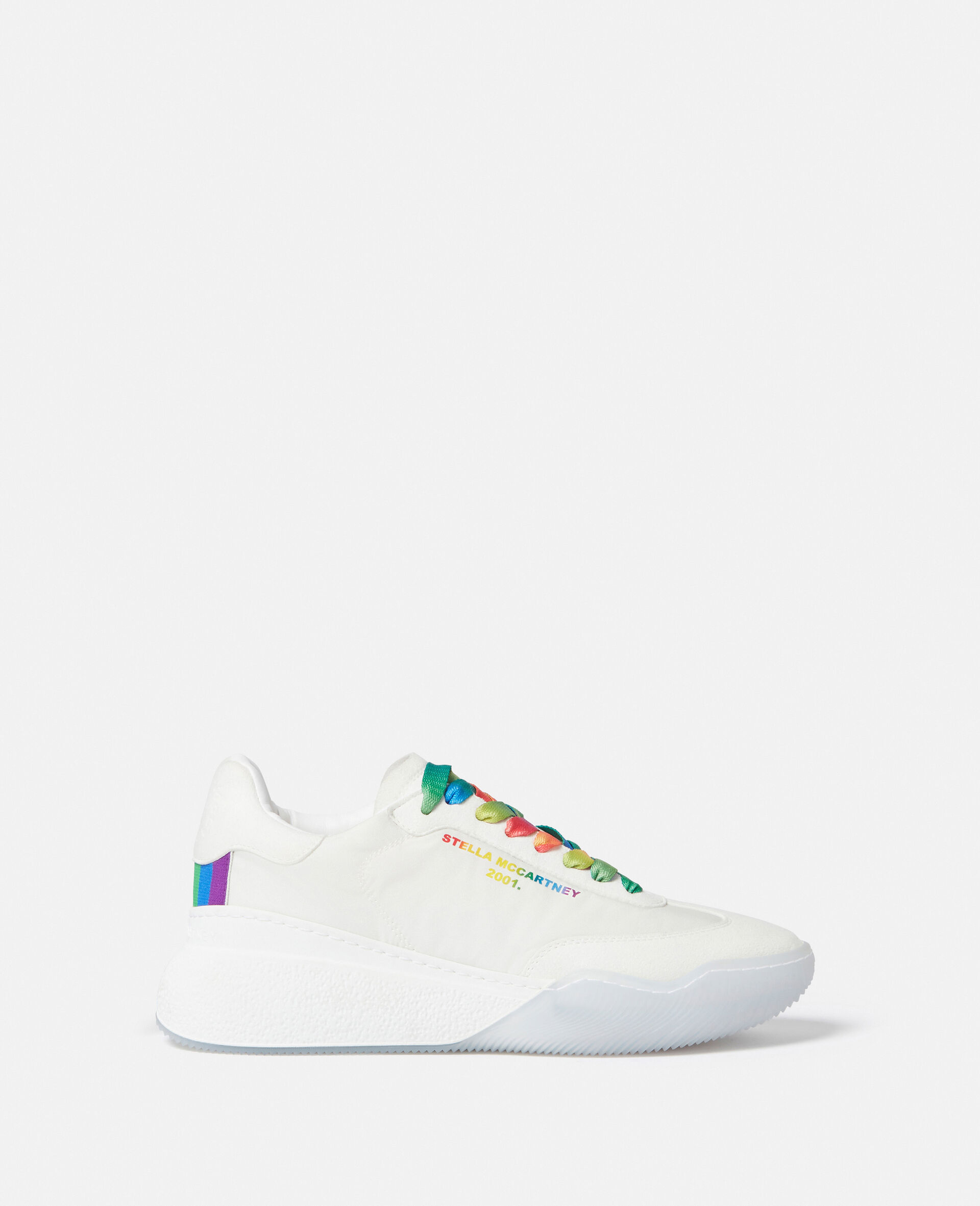Loop Rainbow Lace-Up Trainers-Multicoloured-large image number 0