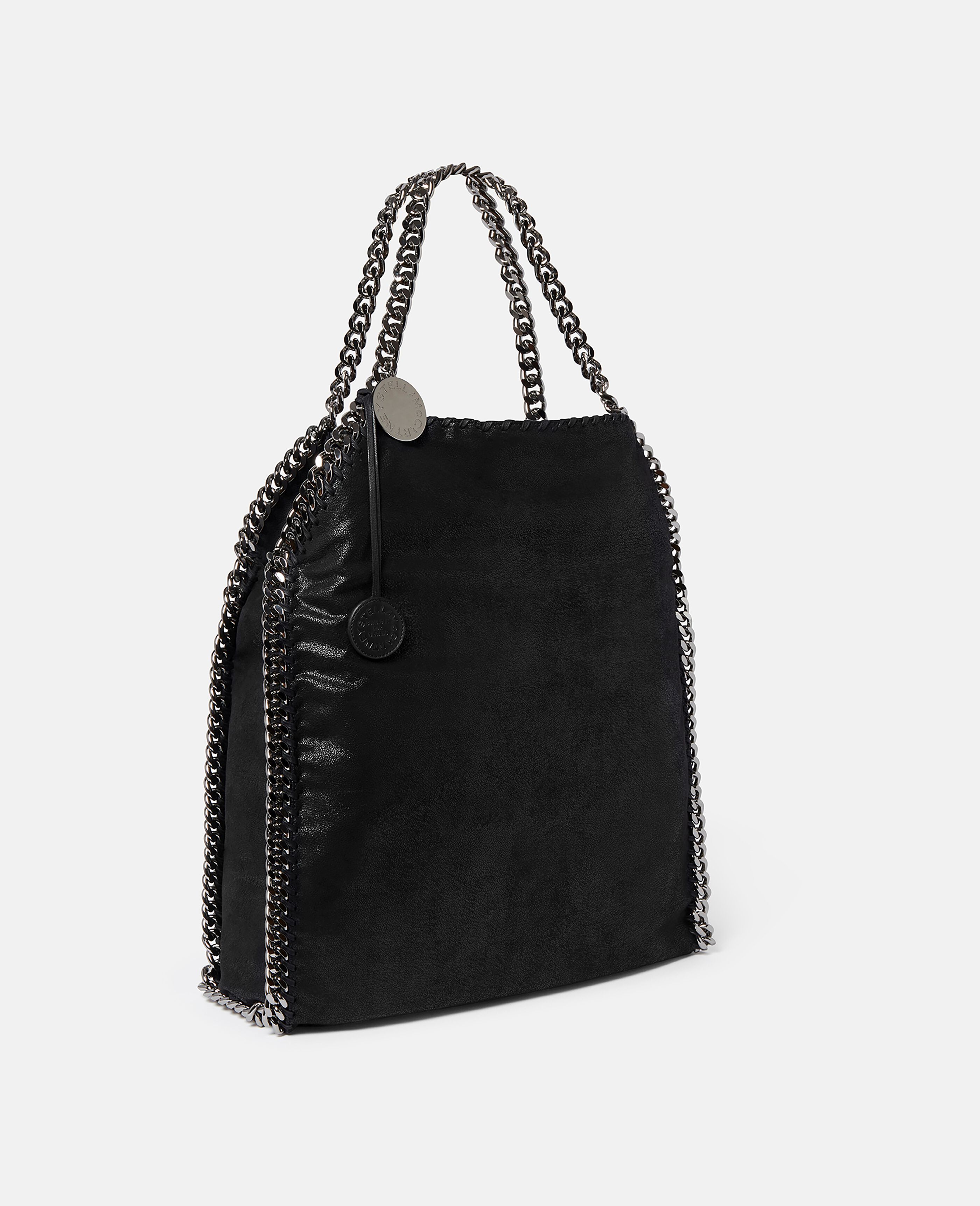 トートバッグ Stella Mccartney Large Stella Logo Bag With Aged Effect Women Black Logo Tote Bag | Stella McCartney US