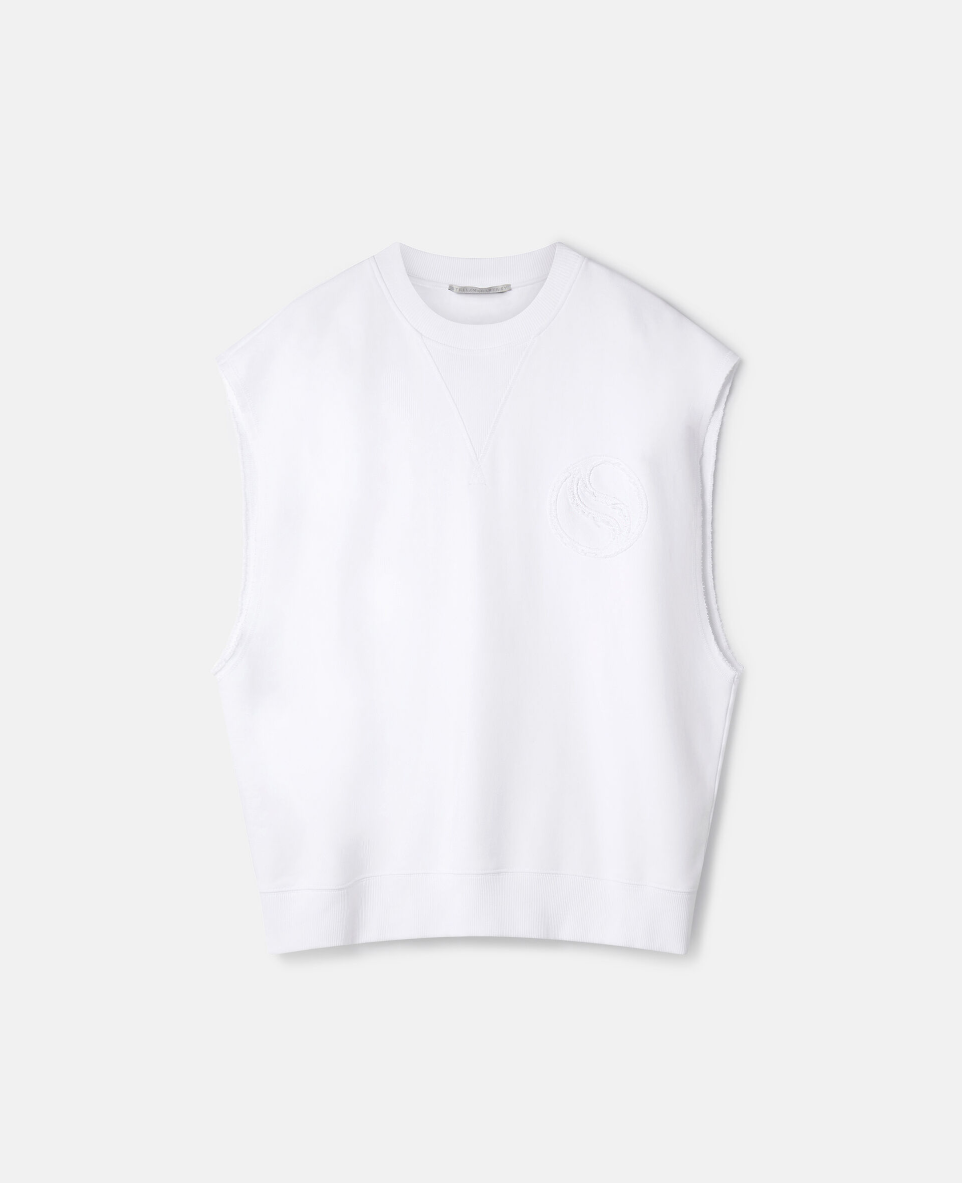 S-Wave Oversized Tank Top-White-large image number 0