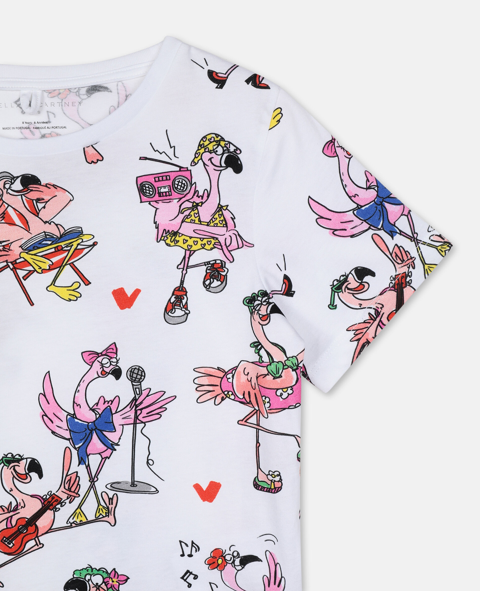 Flamingo Party Cotton T-shirt-Multicolour-large image number 2