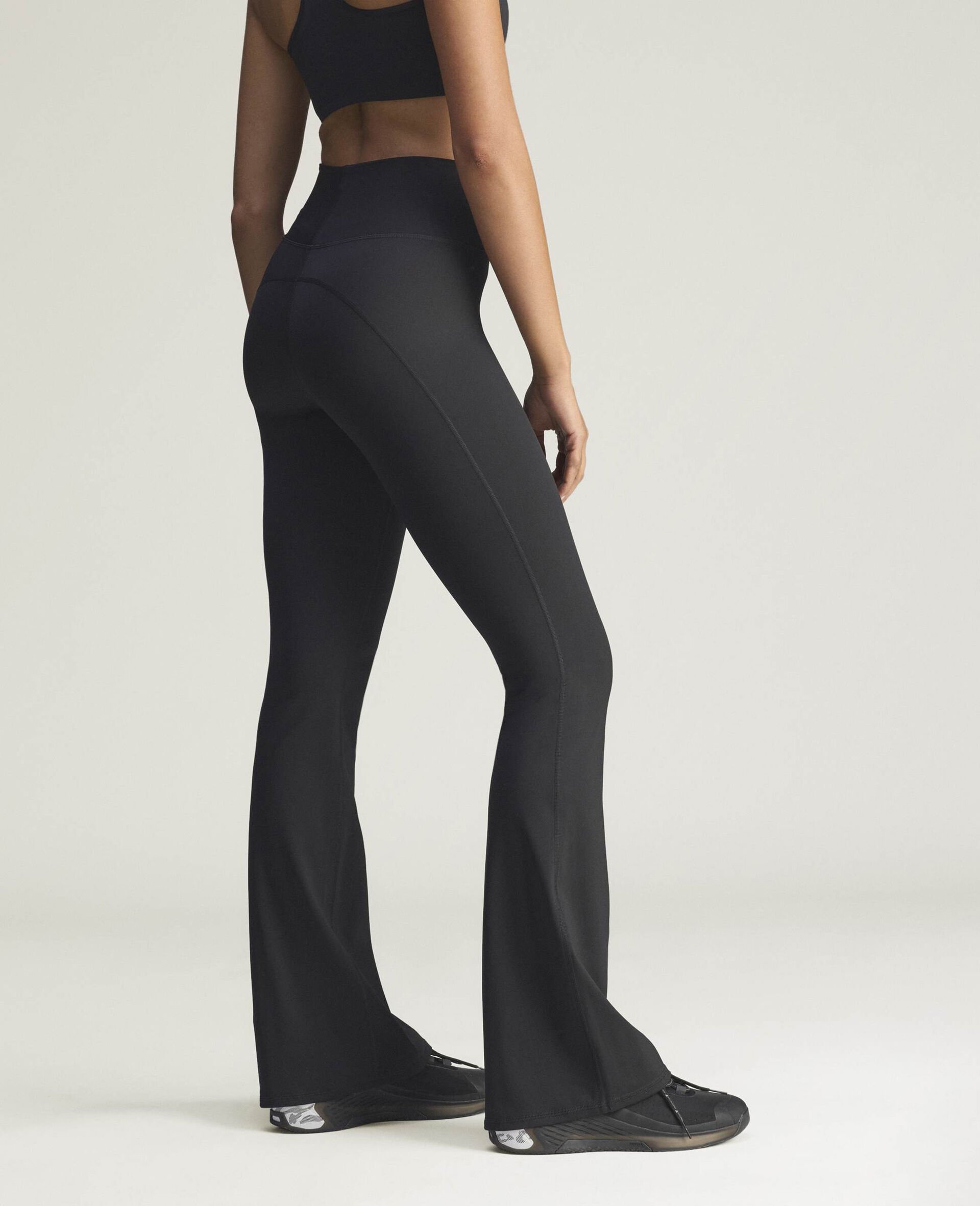 TruePurpose Flared Training Leggings -Black-large image number 3