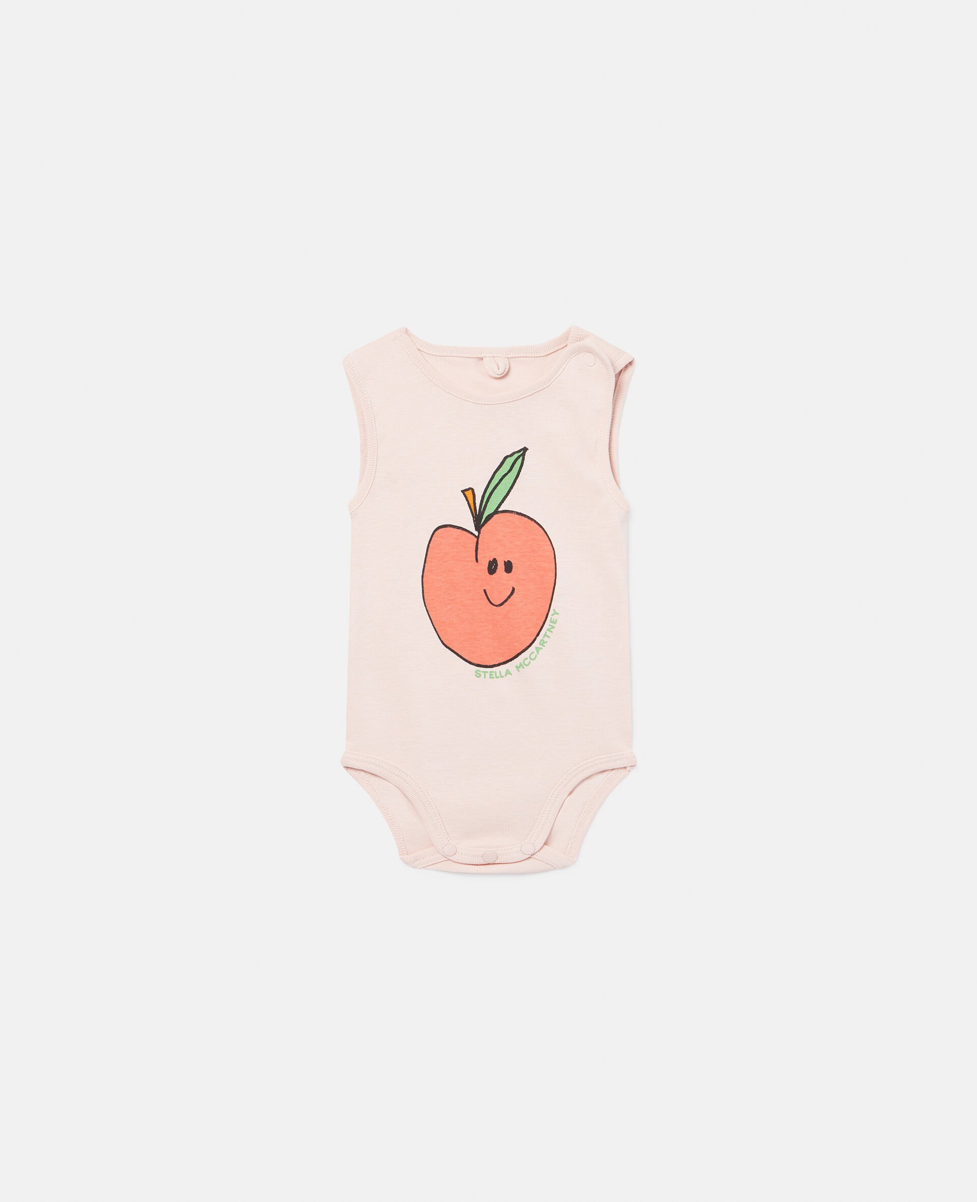 Apple Motif Knitted Bodysuit-粉色-large image number 0