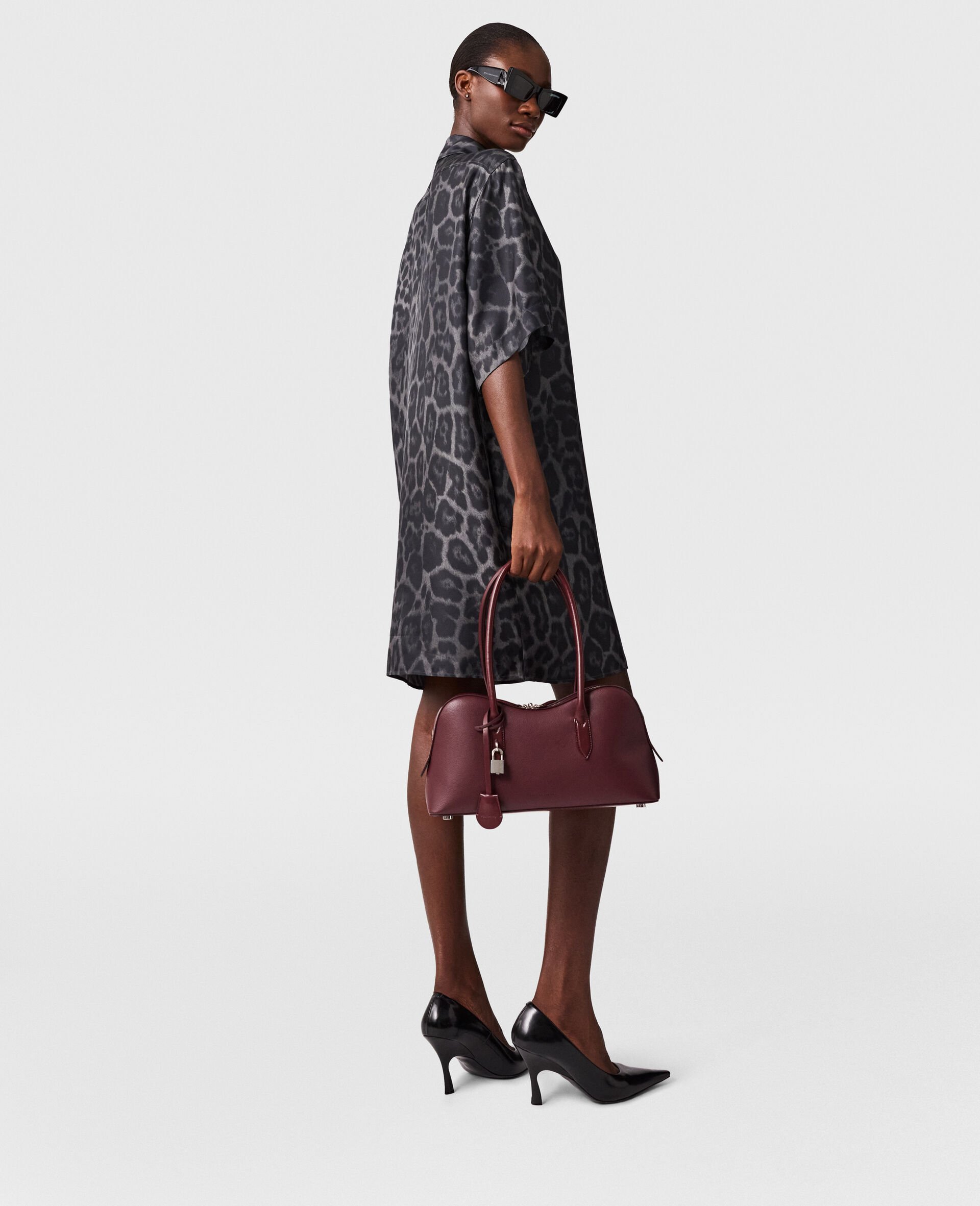 タイネック ミニドレス-グレー-large image number 3