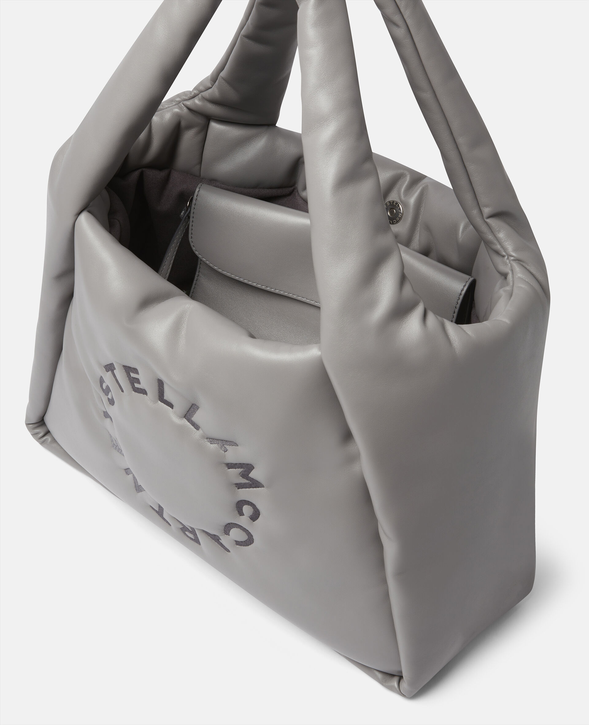 Stella Logo Puffy Tote Bag-Grey-large image number 3
