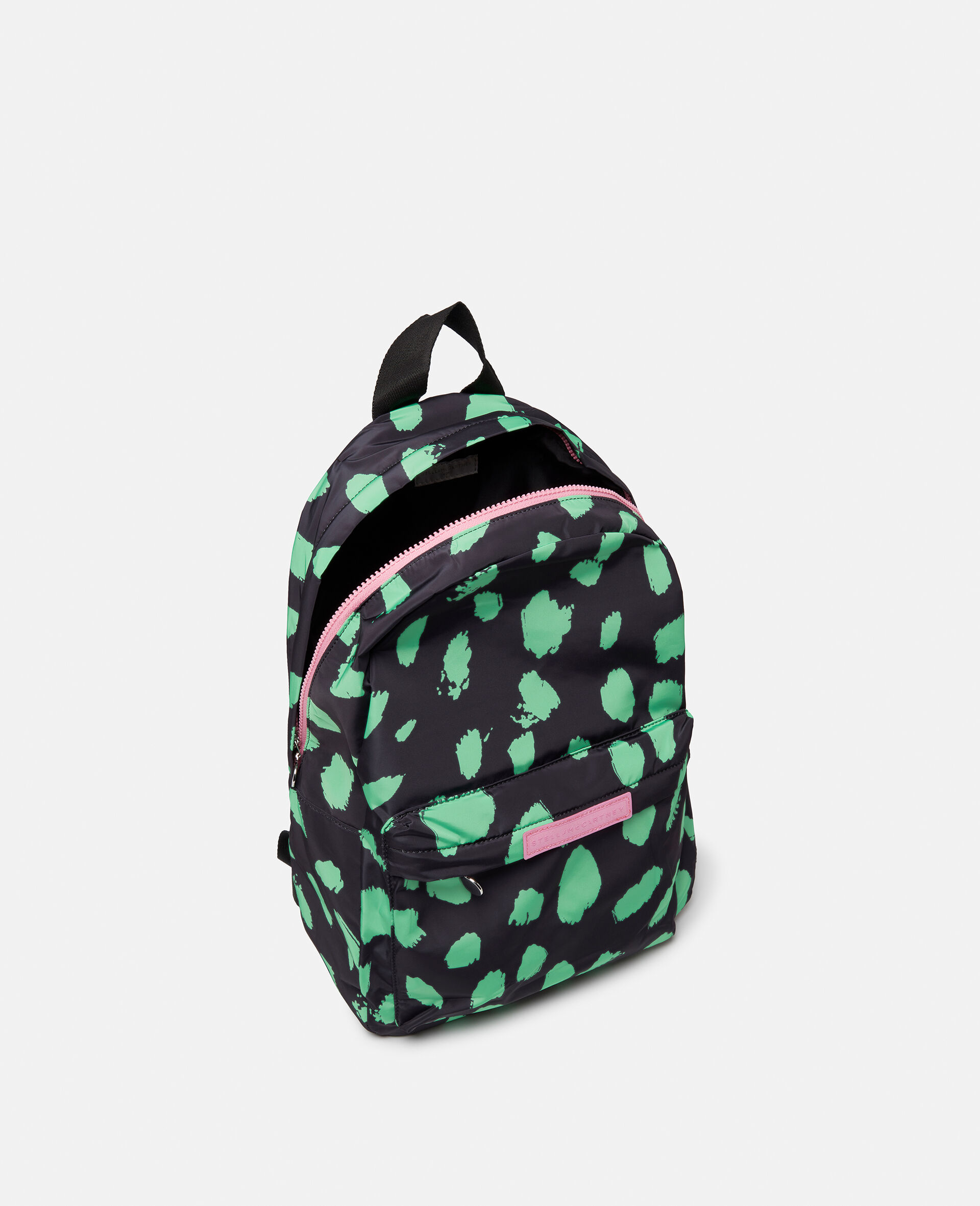 Camo Spot Print Backpack-Black-large image number 2