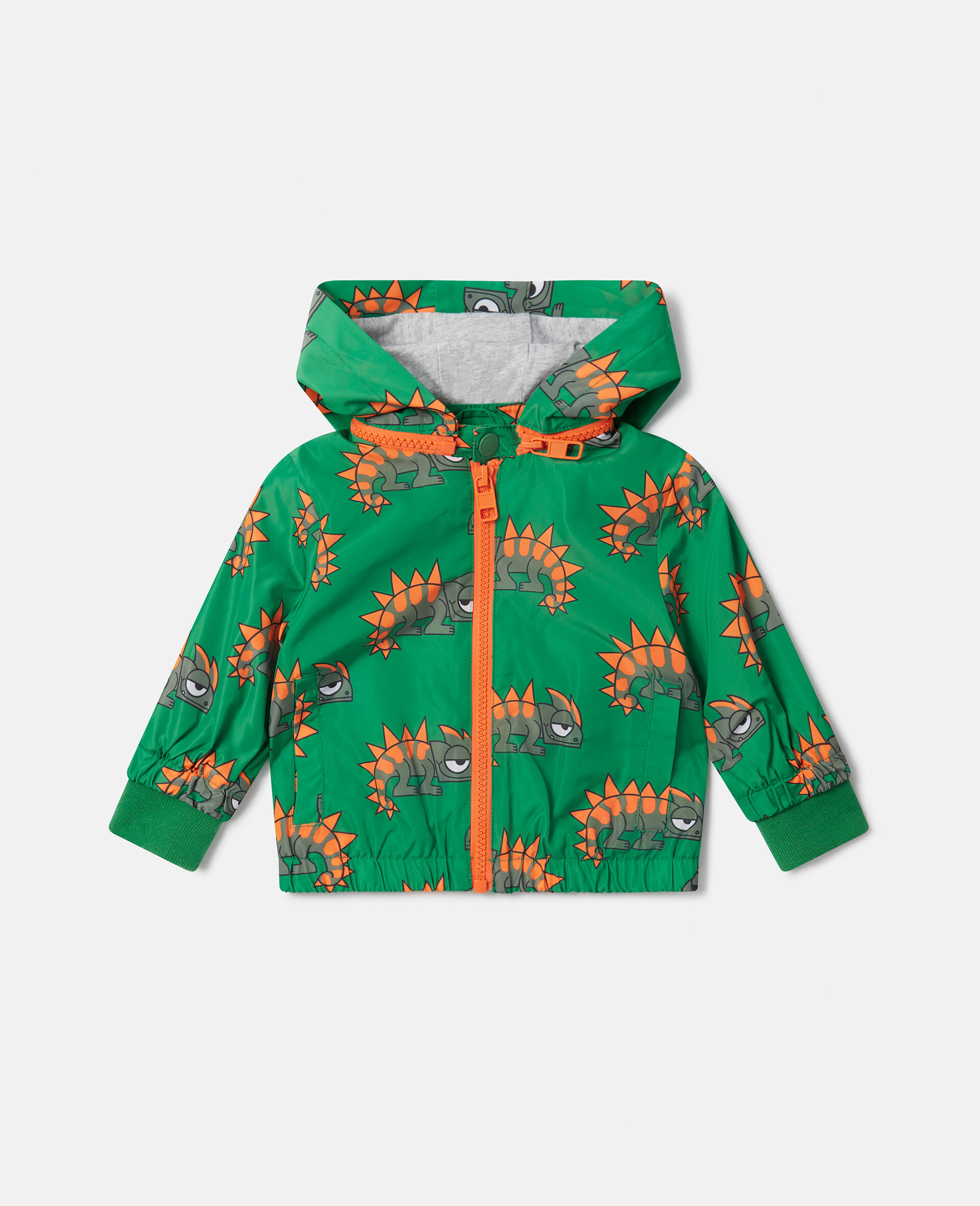 Gecko Print Hooded Jacket-Pink-large image number 0