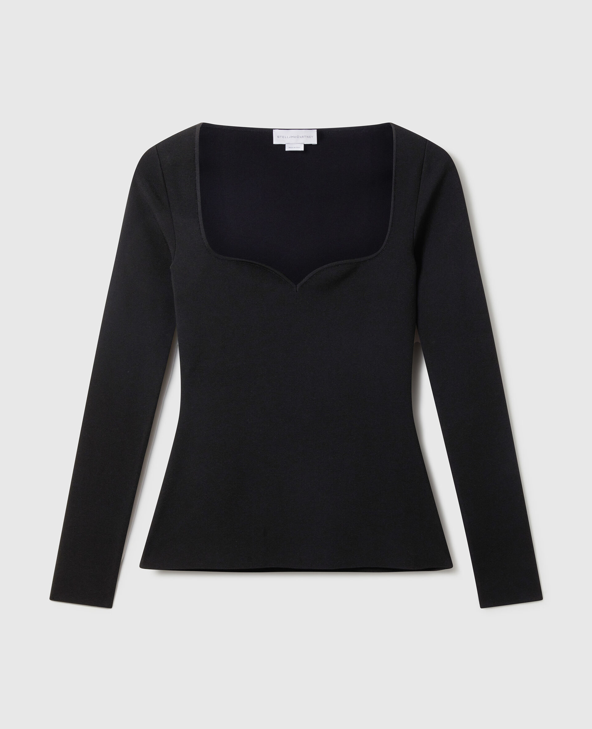 Haut a manches longues en maille compacte-Noir-medium