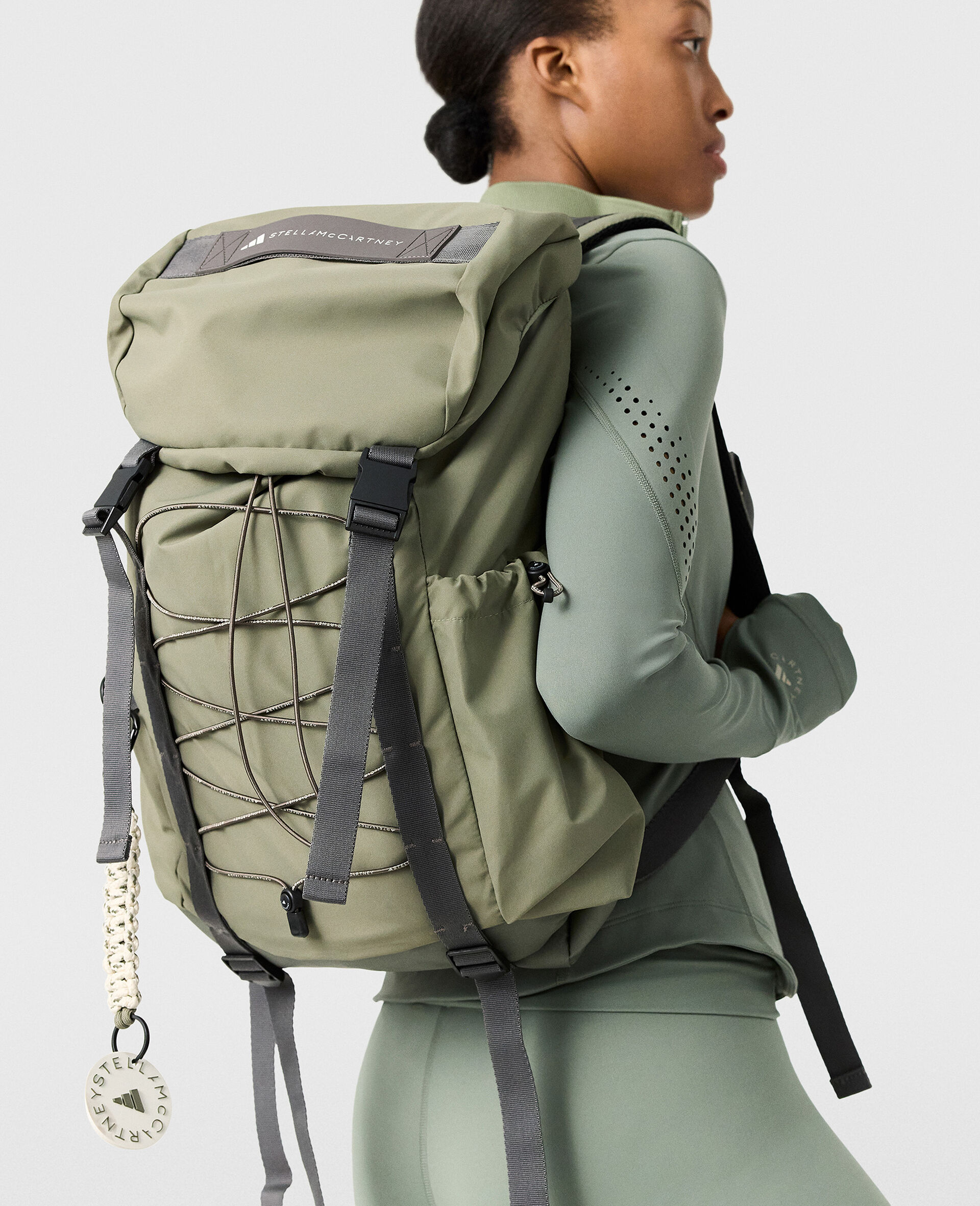 Logo Hiking Backpack-Green-model