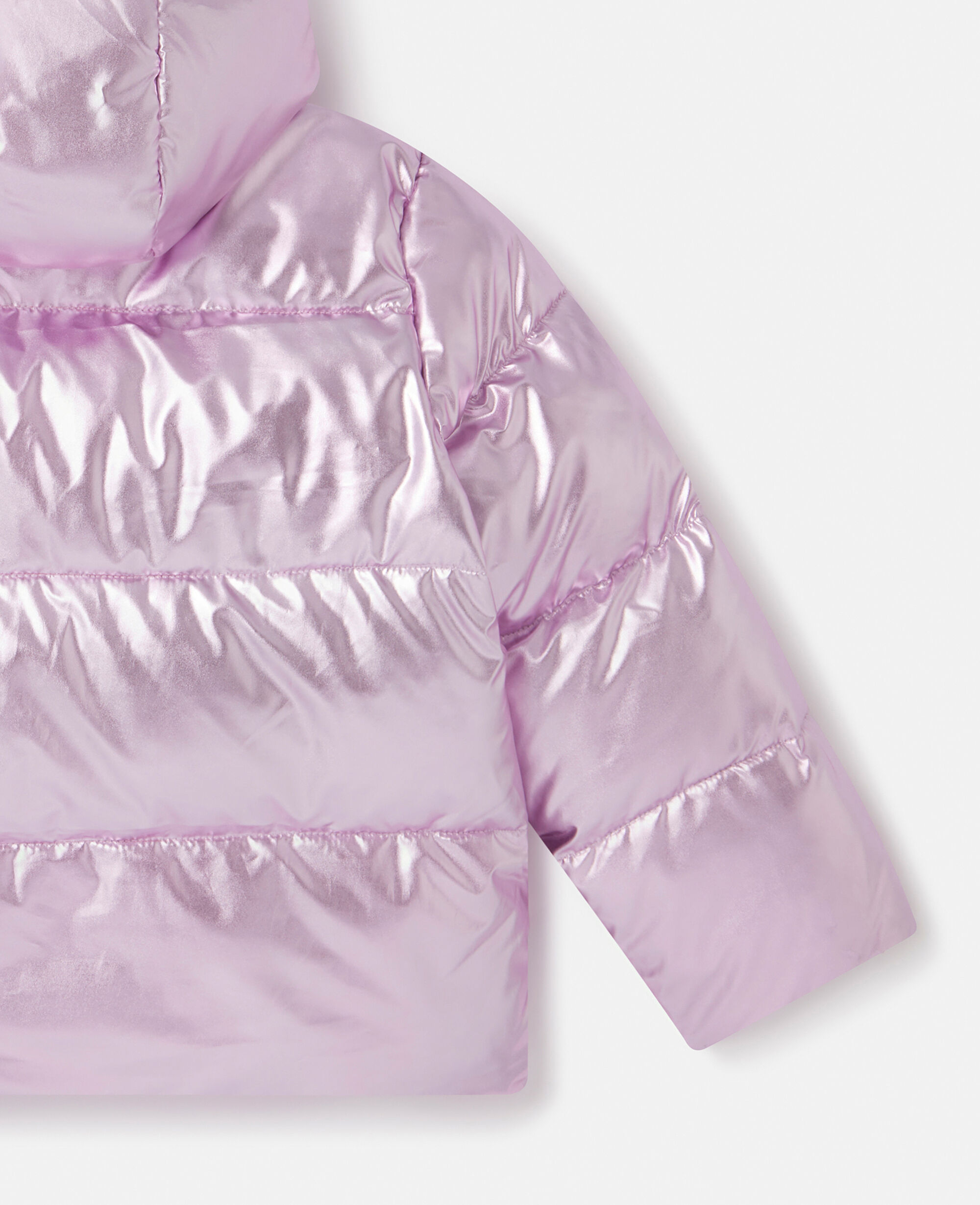Purple metallic puffer jacket 2025