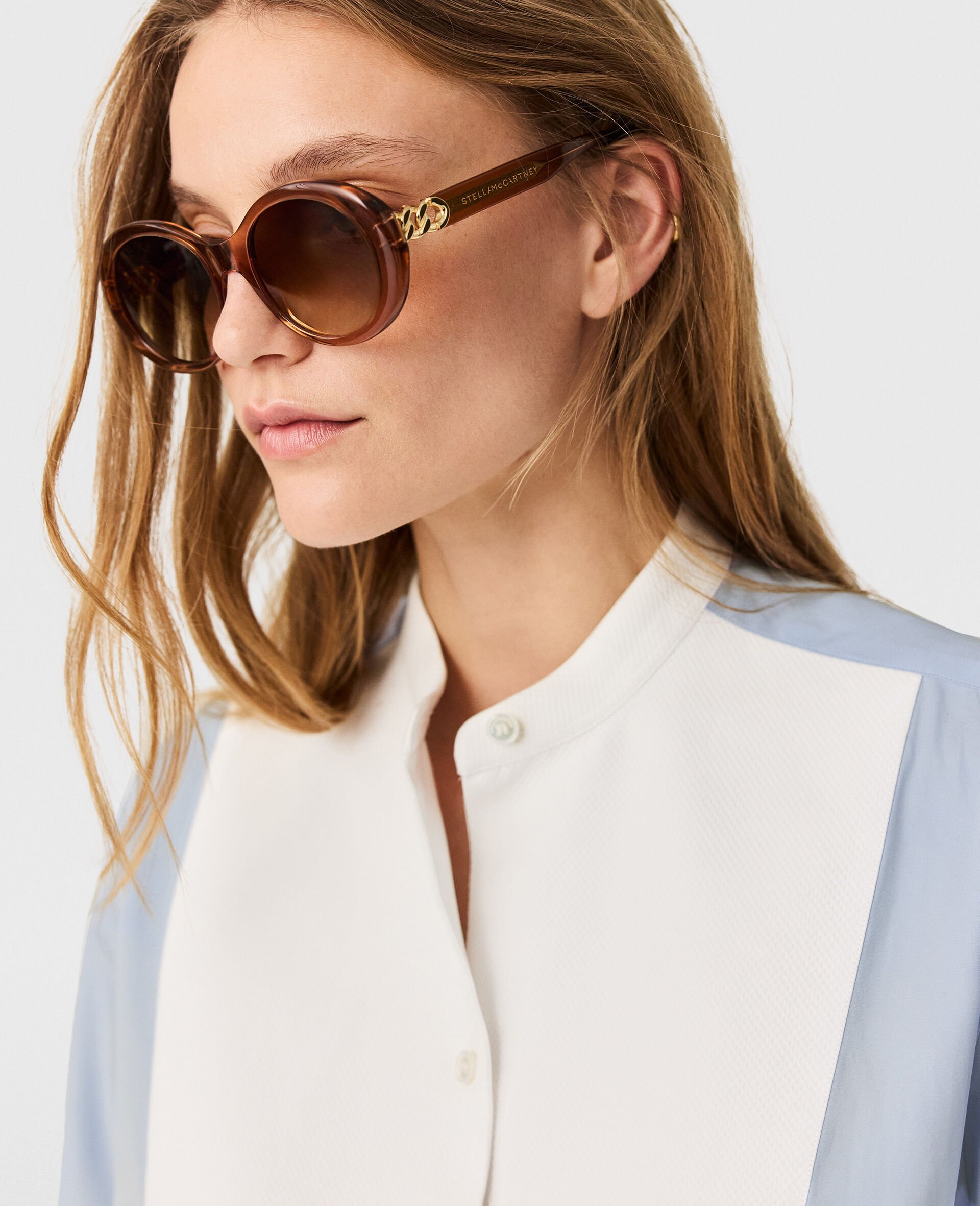 Oversized Round Gradient Sunglasses-Black-large image number 1