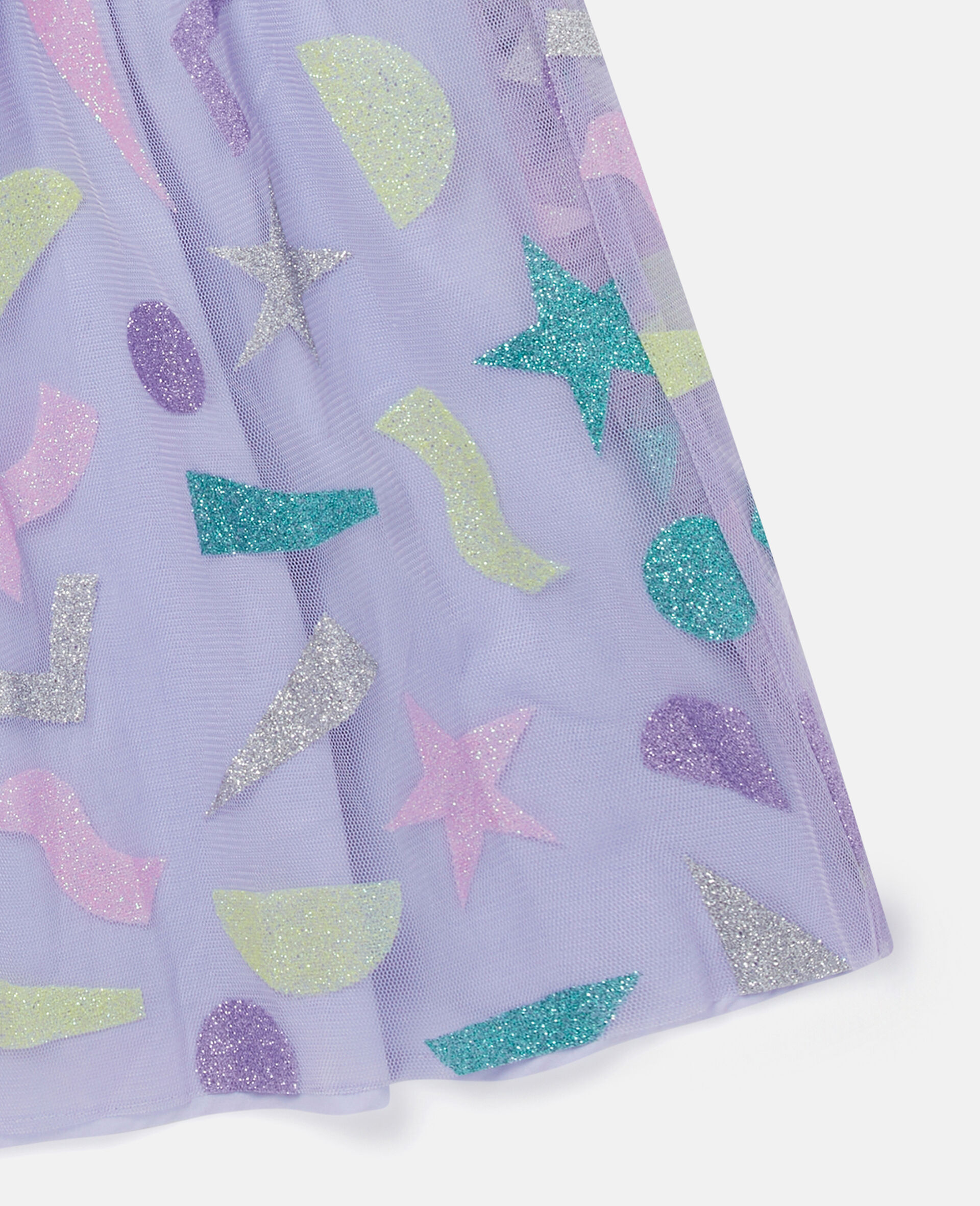 Glitter Patch Tulle Dress-Purple-large image number 3