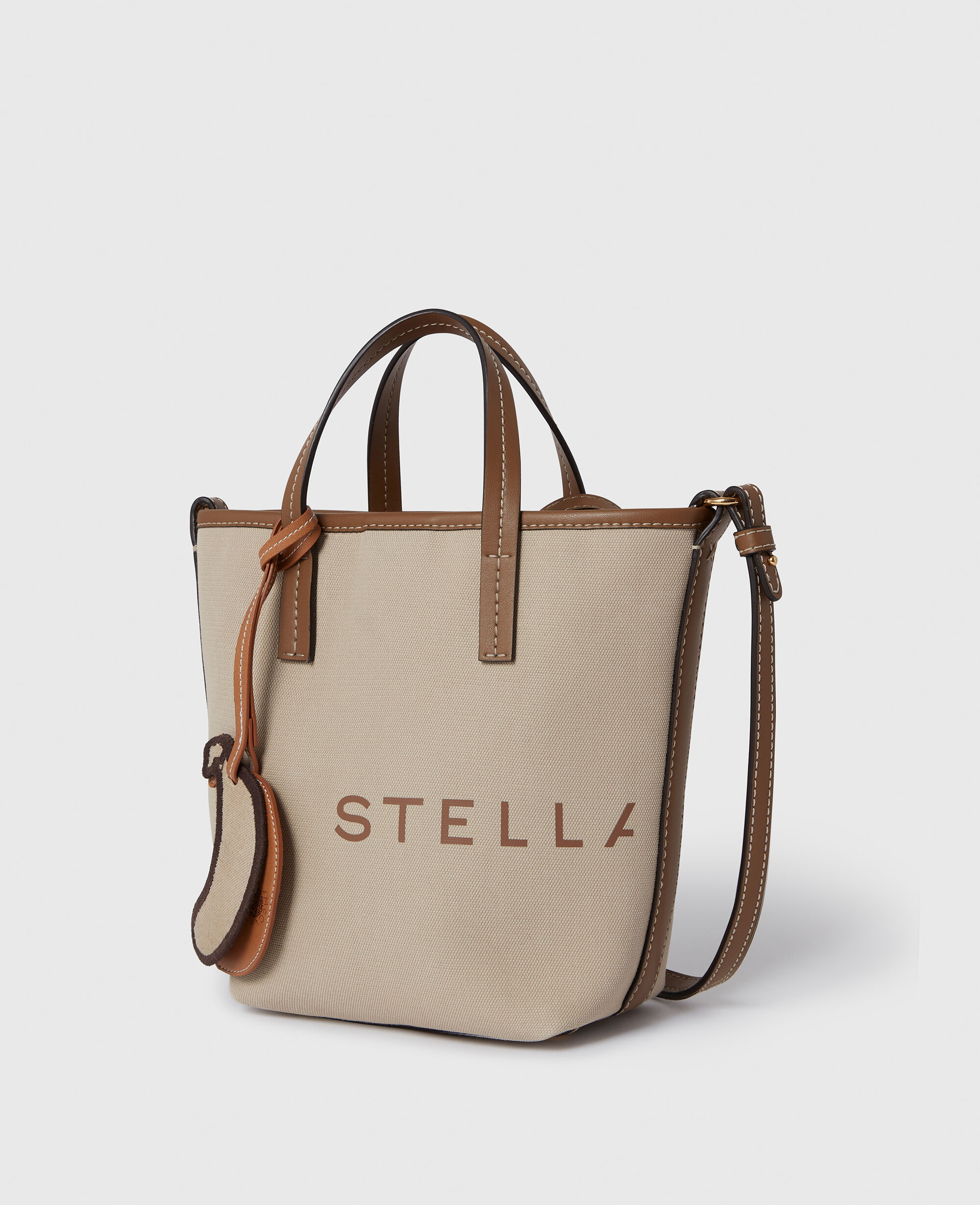【STELLA McCARTNEY】SMC Bananatex クロスボディ トートバッグ Women Black and white SMC Bananatex® Crossbody Tote Bag