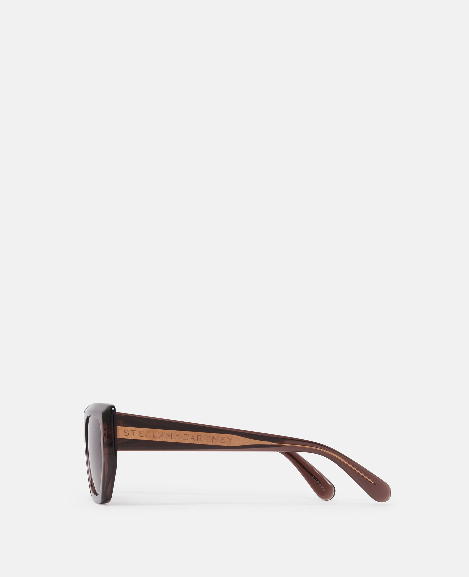 Logo Cat‐Eye Sunglasses-Brown-medium Logo Cat‐Eye Sunglasses-Brown-medium