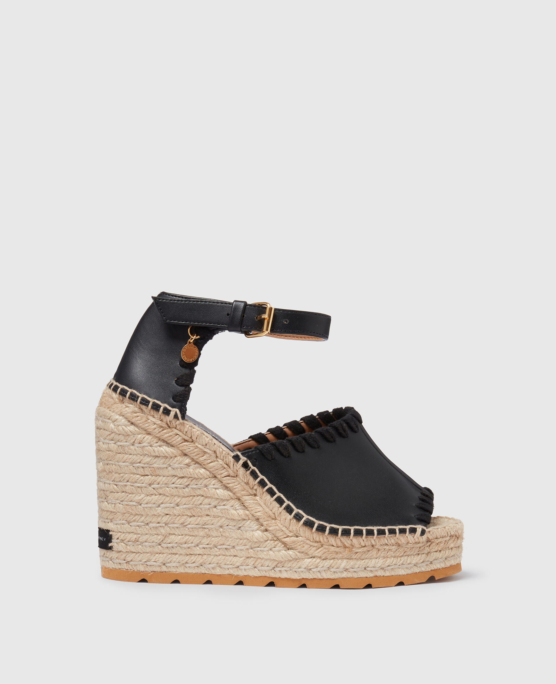 Espadrilles a talons compenses Gaia-Noir-large image number 0