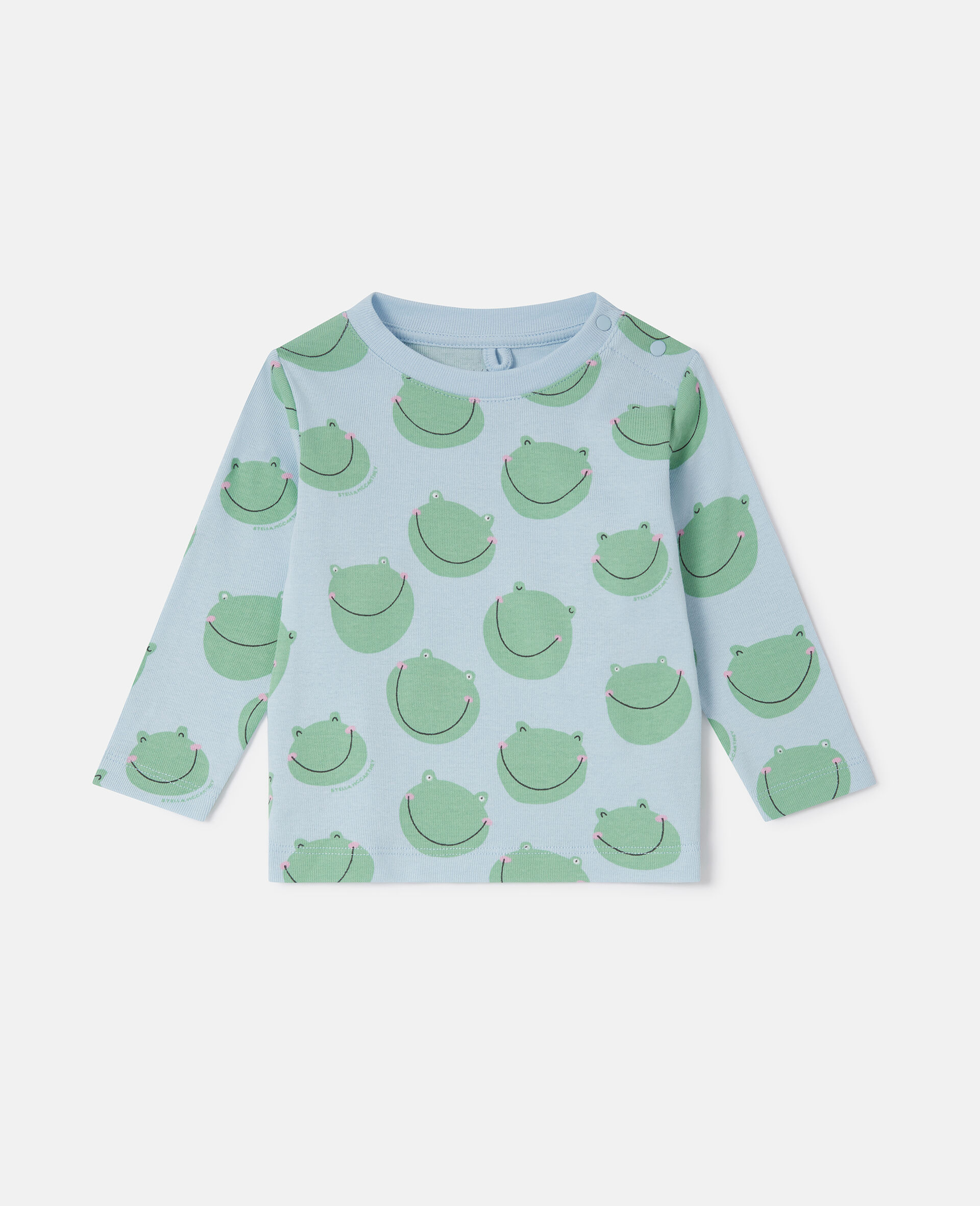 Frog Print Sweatshirt-Blue-medium