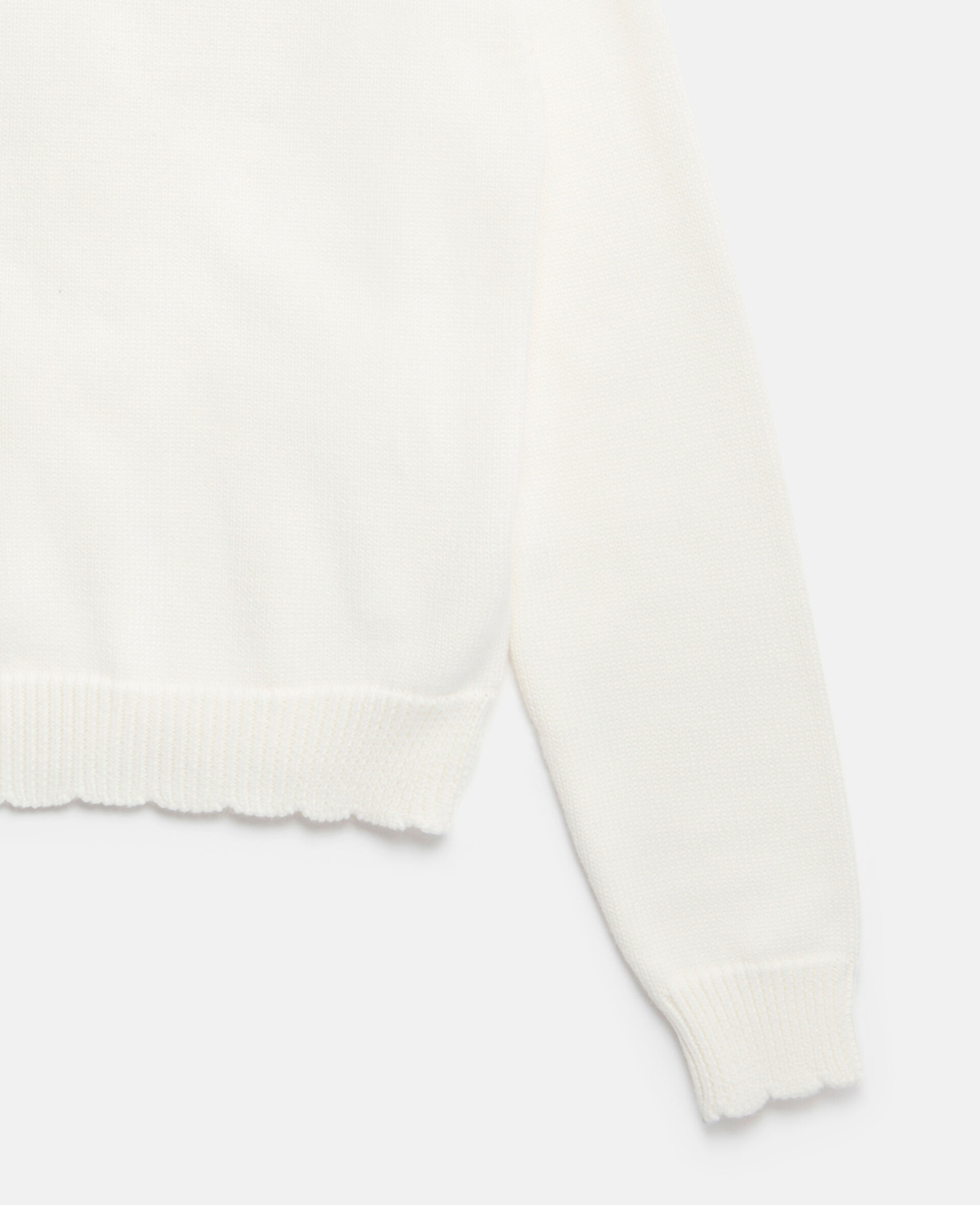 Squiggle Line Embroidery Cardigan-White-large image number 3