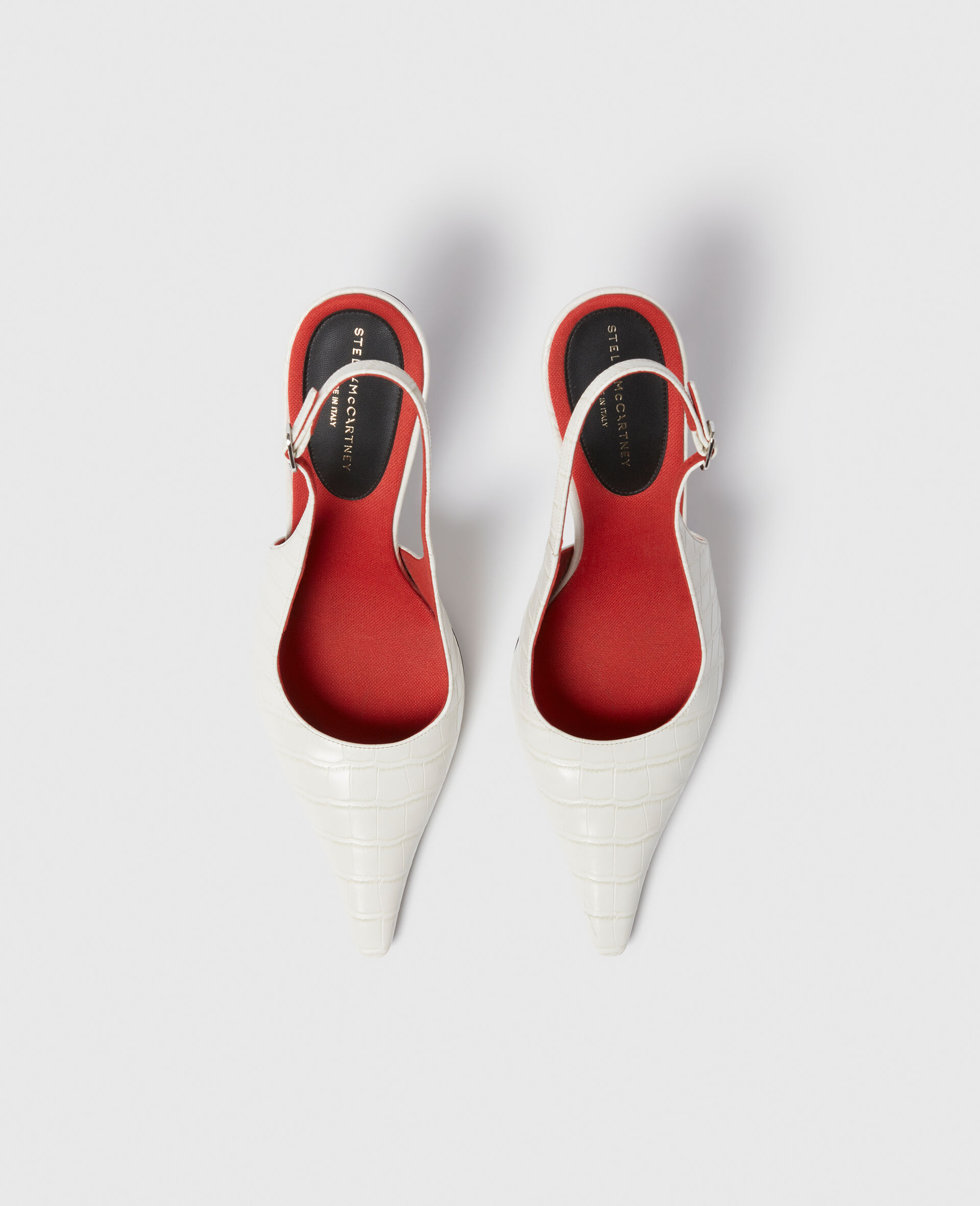 Elsa Pointed Toe Slingbacks-White-large image number 3