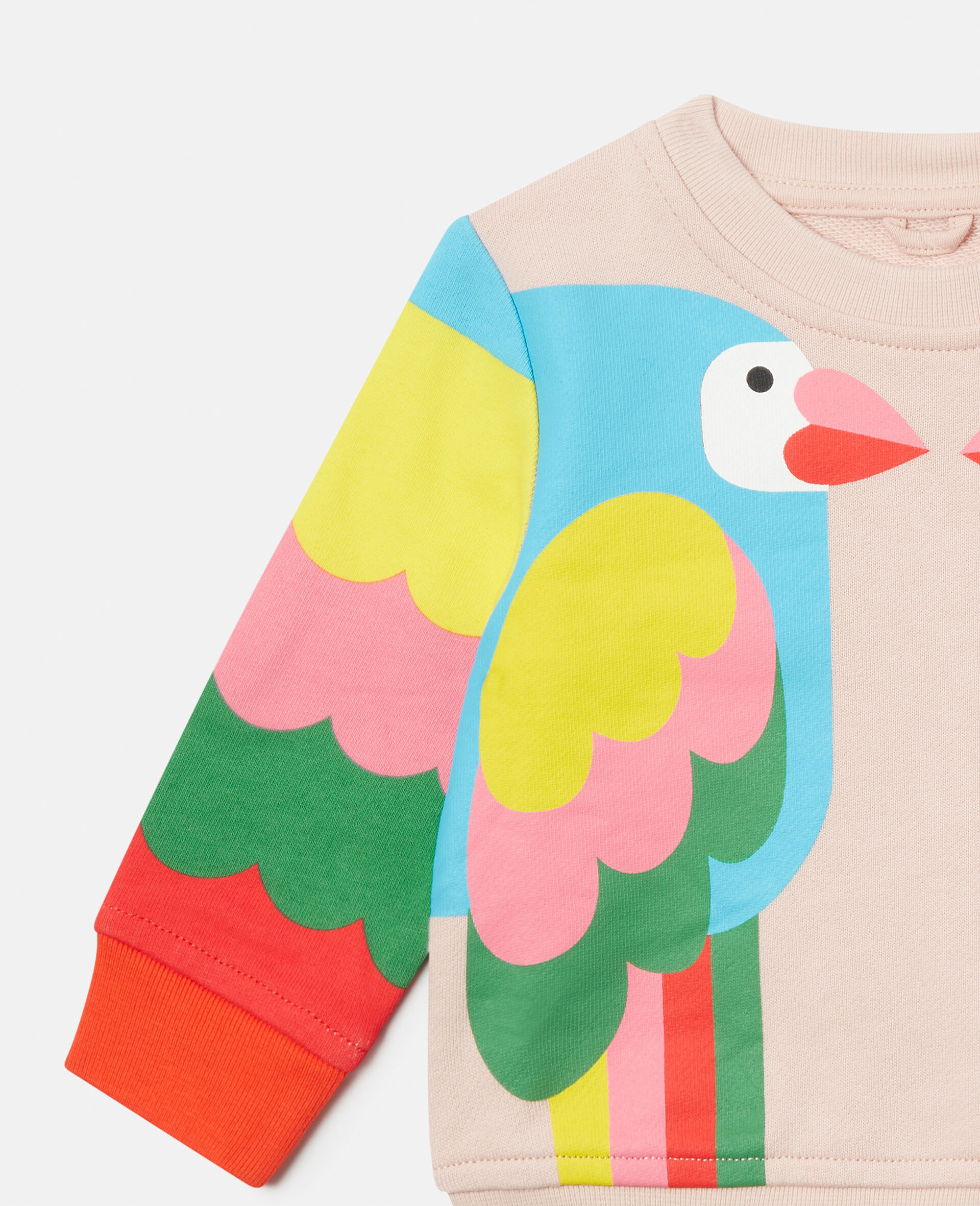 Double Parrot Print Sweatshirt-Pink-large image number 1