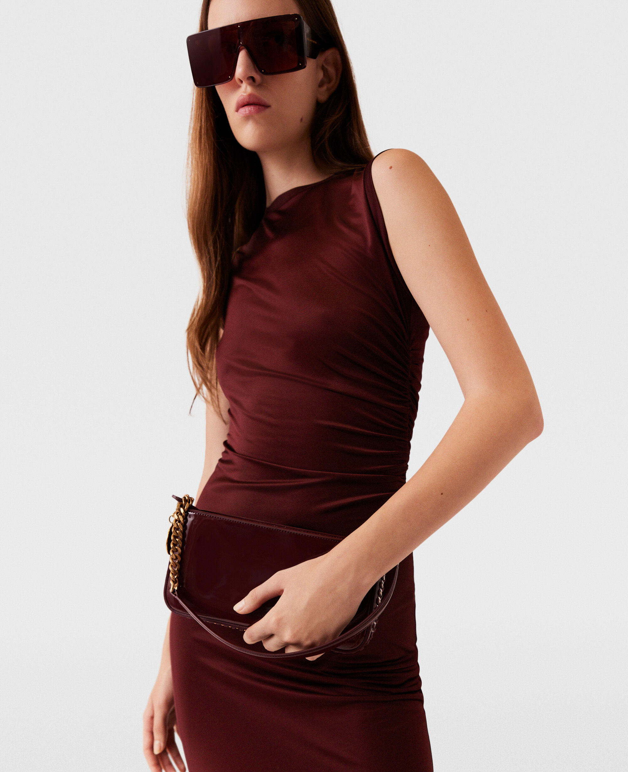 Women Dark cherry Sleeveless Maxi Dress | Stella McCartney SI