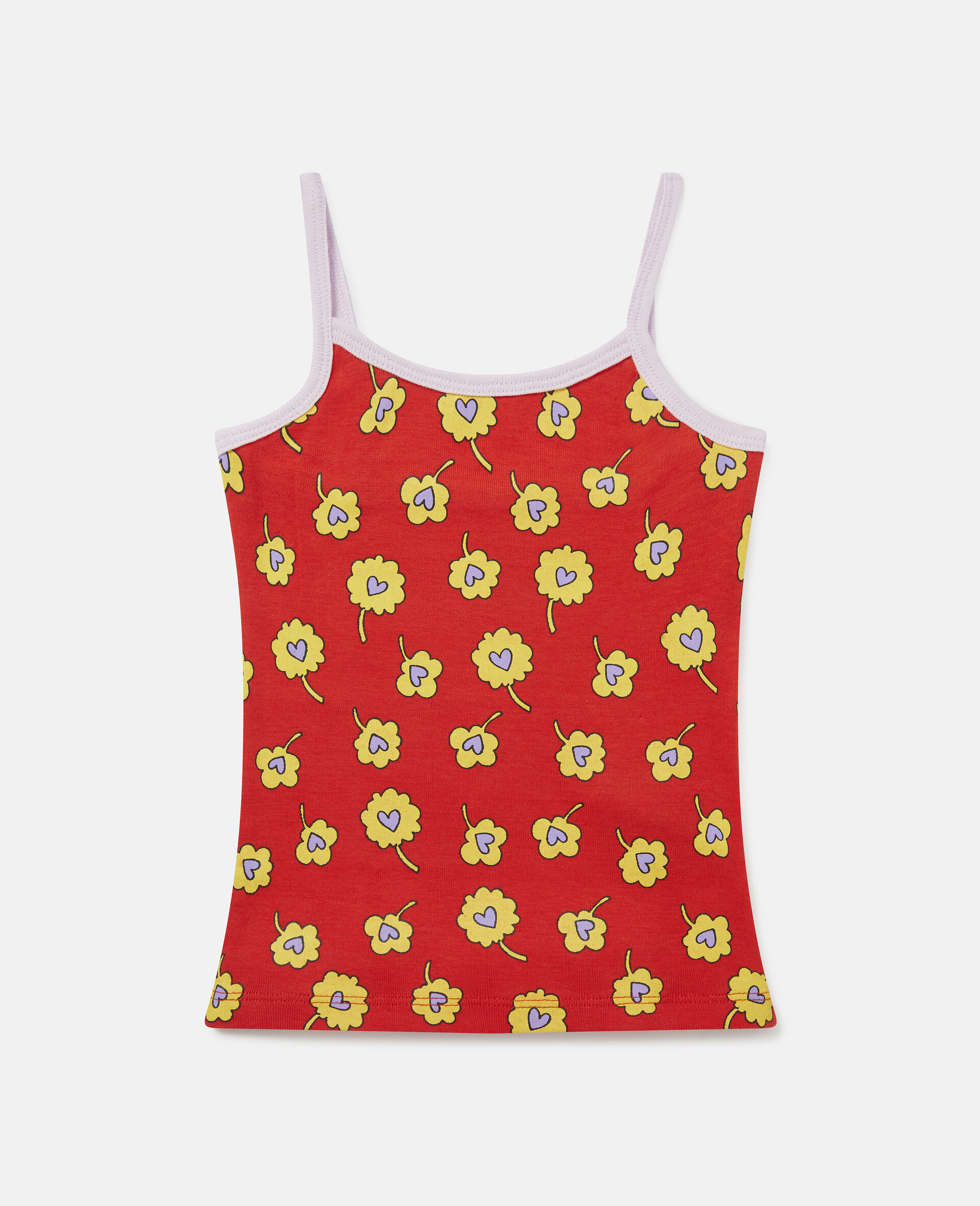 Ditsy Flower Jersey Ribbed Vests (Weekly Set)-Multicoloured-large image number 1
