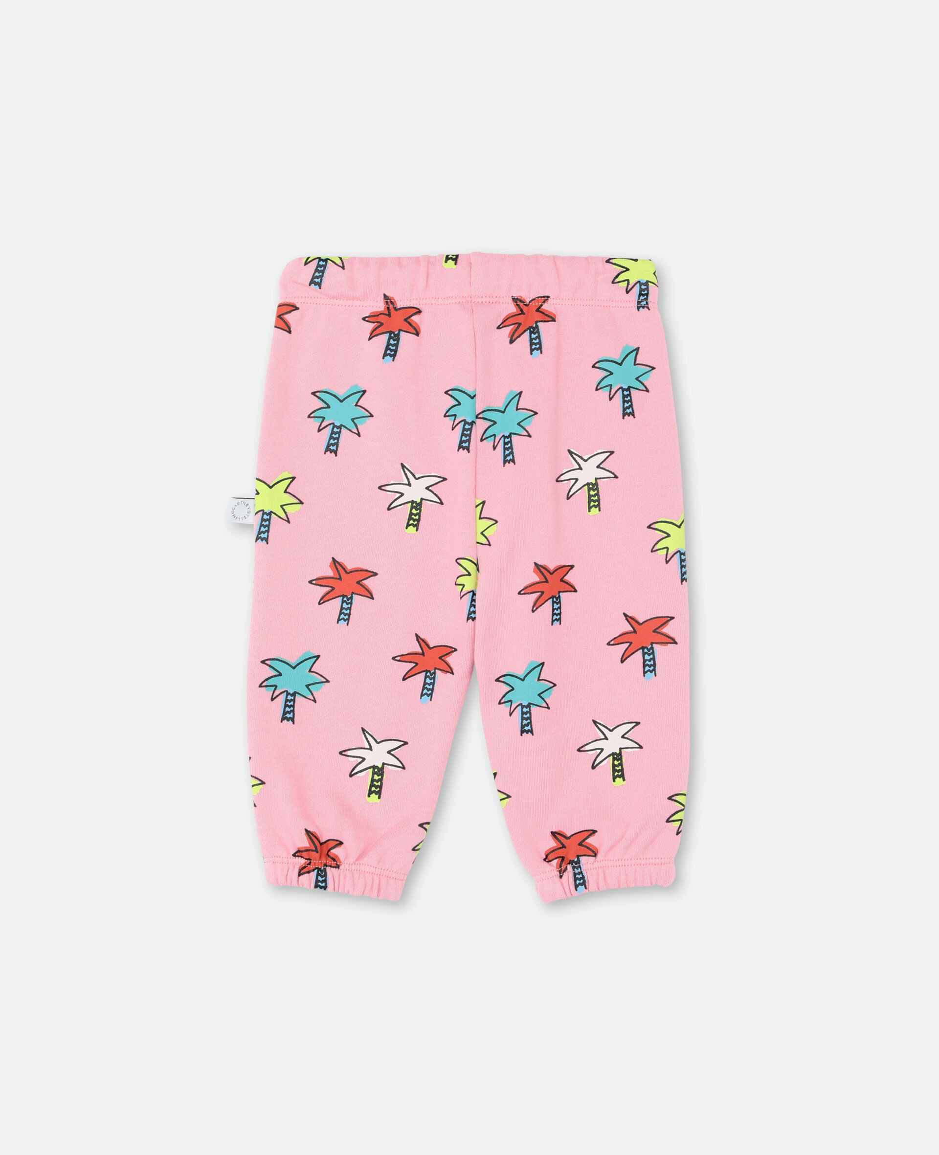 Doodly Palms Cotton Joggers -Pink-large image number 3