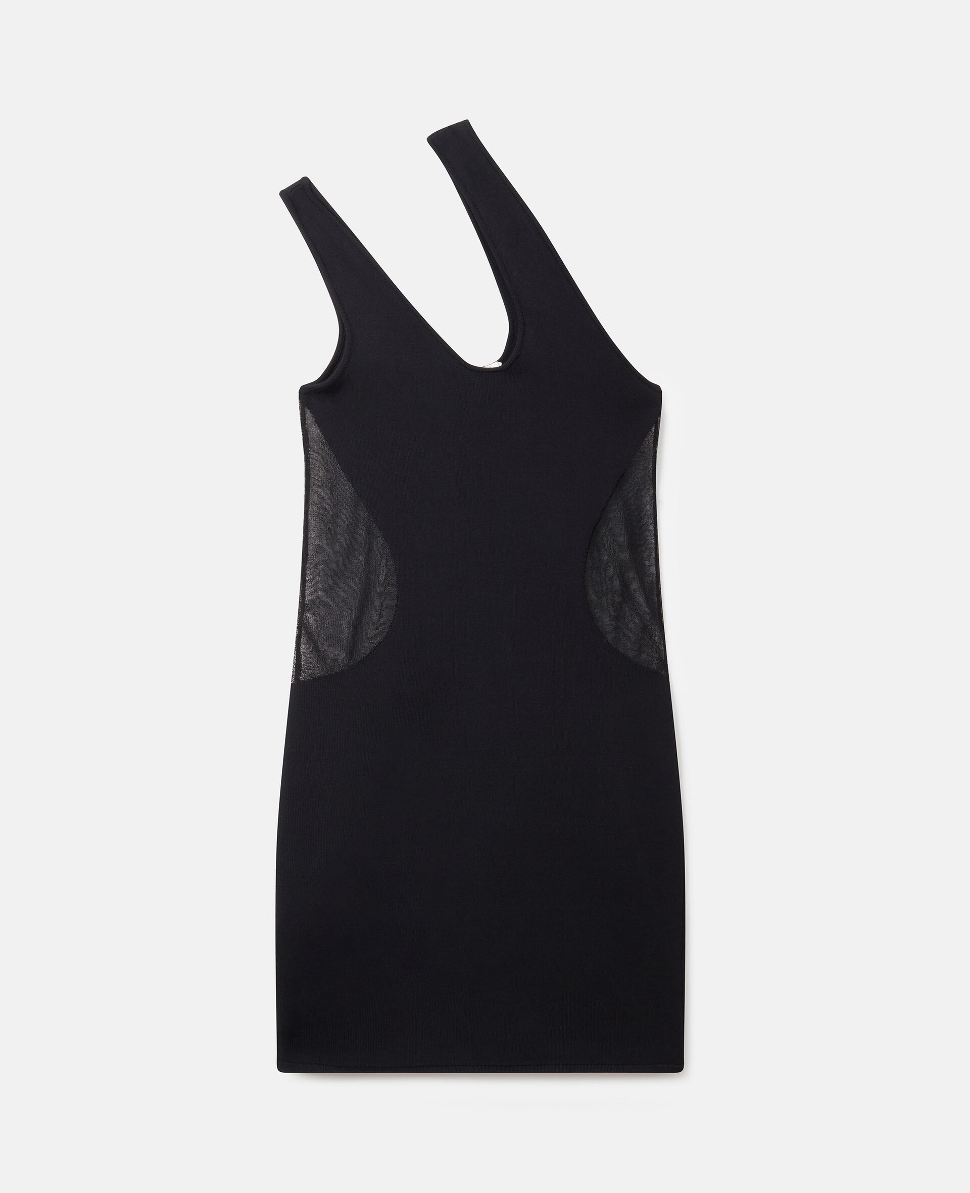 'Levels of Transparency' Compact Knit Mini Dress-Black-large image number 0