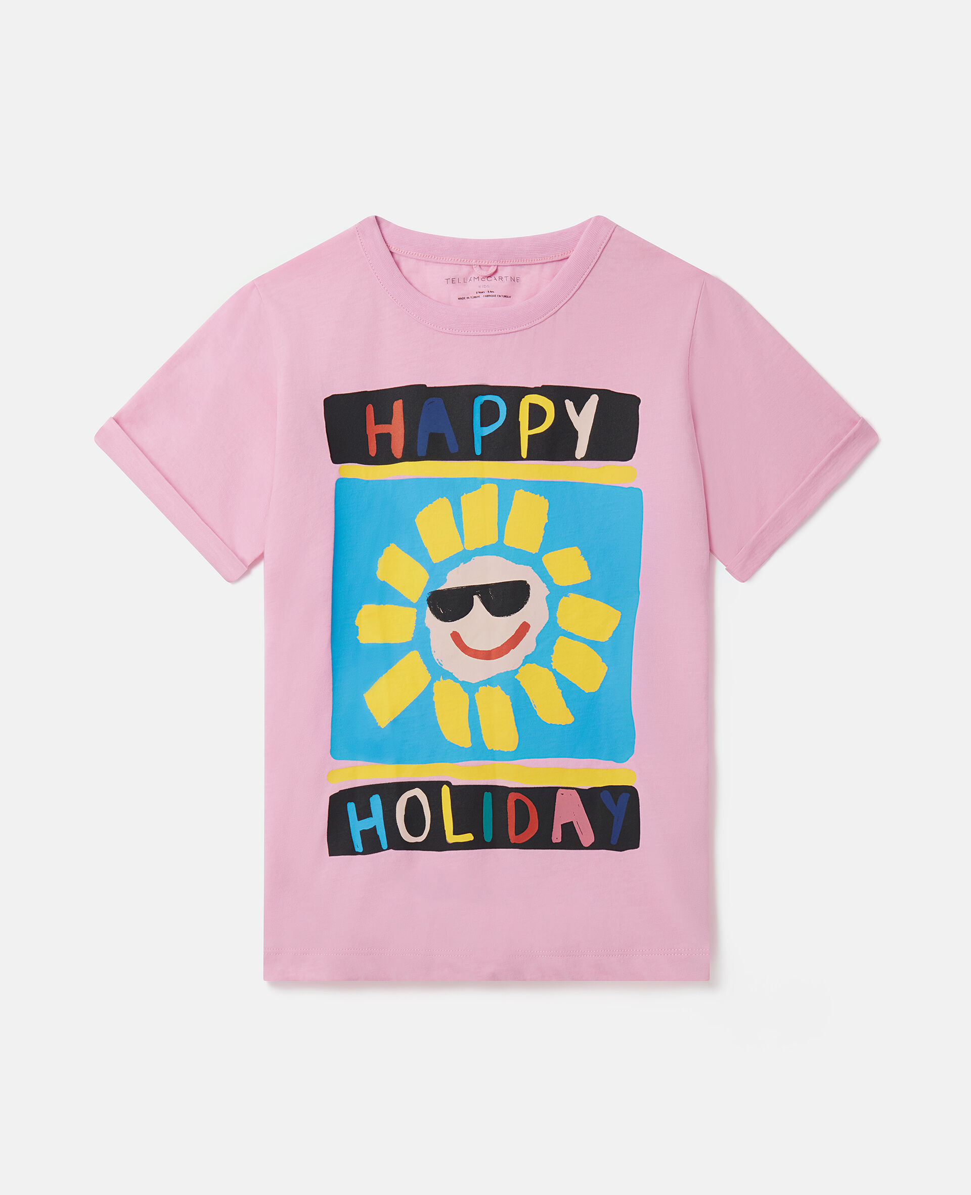 Happy Holiday T-Shirt-ピンク-medium
