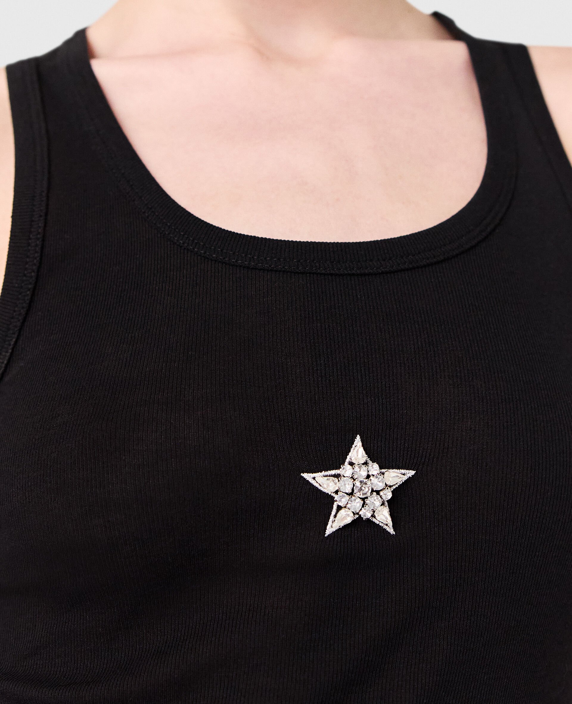 Crystal Star Racerback Tank Top-White-large  Crystal Star Racerback Tank Top-White-large image number 3