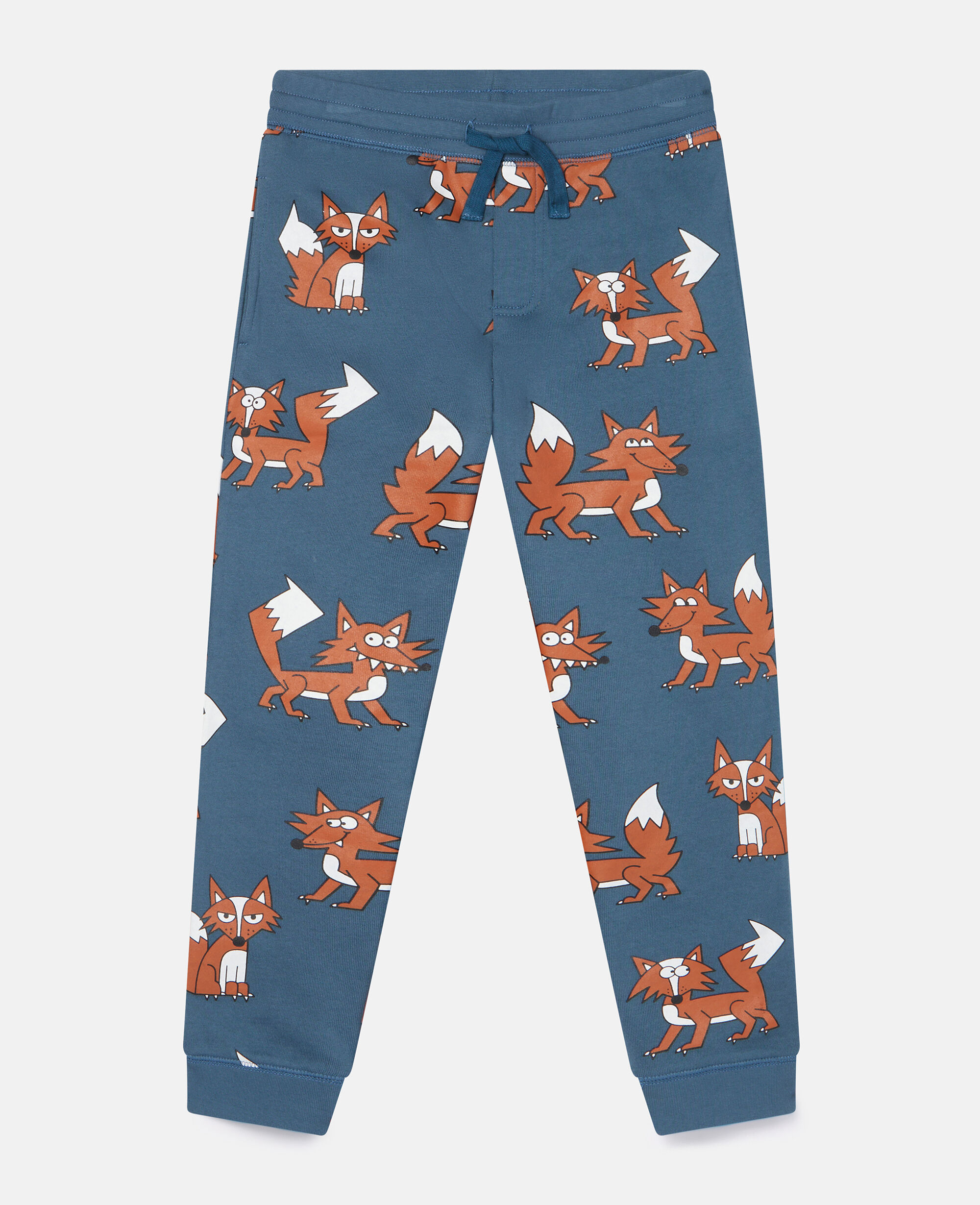 Pantaloni Sportivi in Cotone con Stampa Volpe Stella McCartney Bambino Sport & Swimwear Abbigliamento sportivo Shorts sportivi 