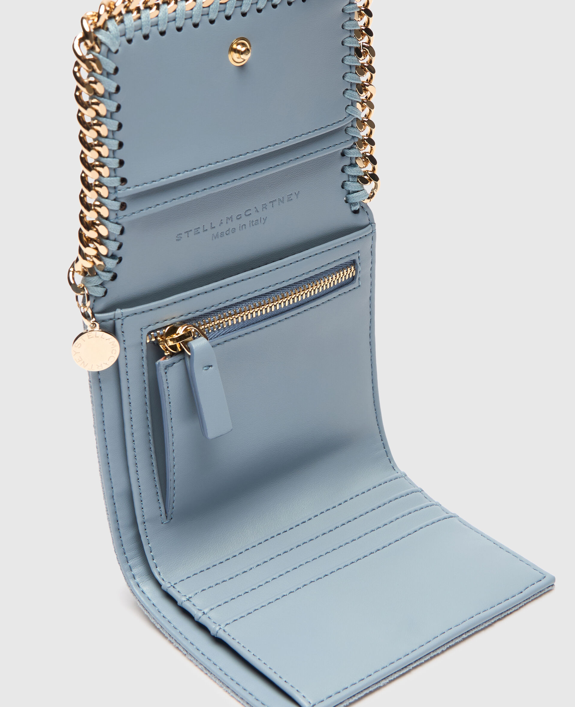 Falabella Small Flap Wallet-Blue-large image number 3