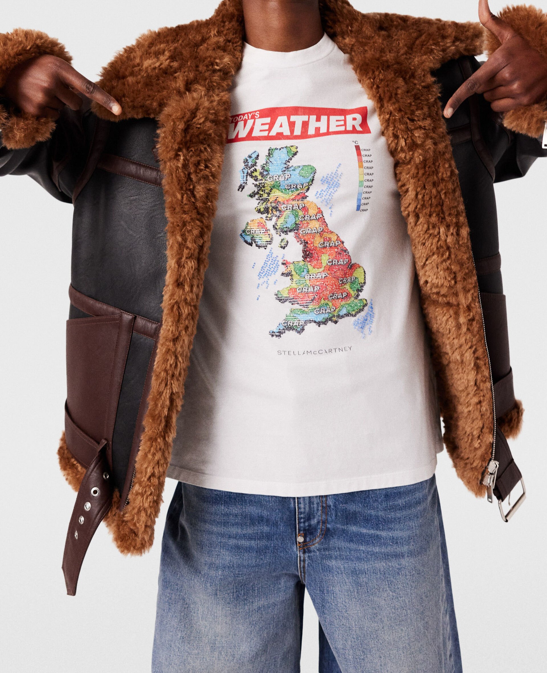 Weather Crystal Hotfix T-Shirt-White-model Weather Crystal Hotfix T-Shirt-White-model