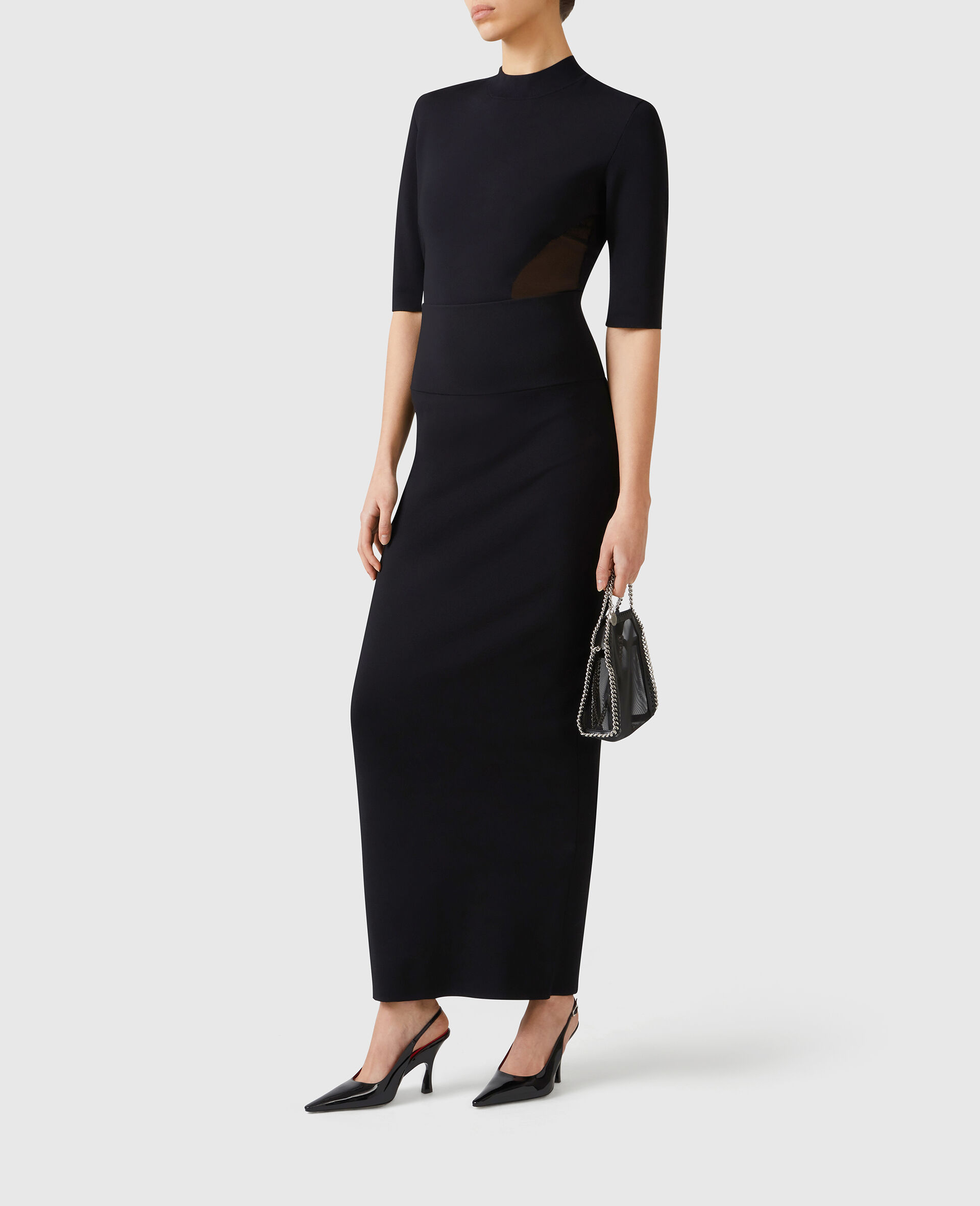 Miracle Compact-Knit Midi Skirt-Black-large image number 5