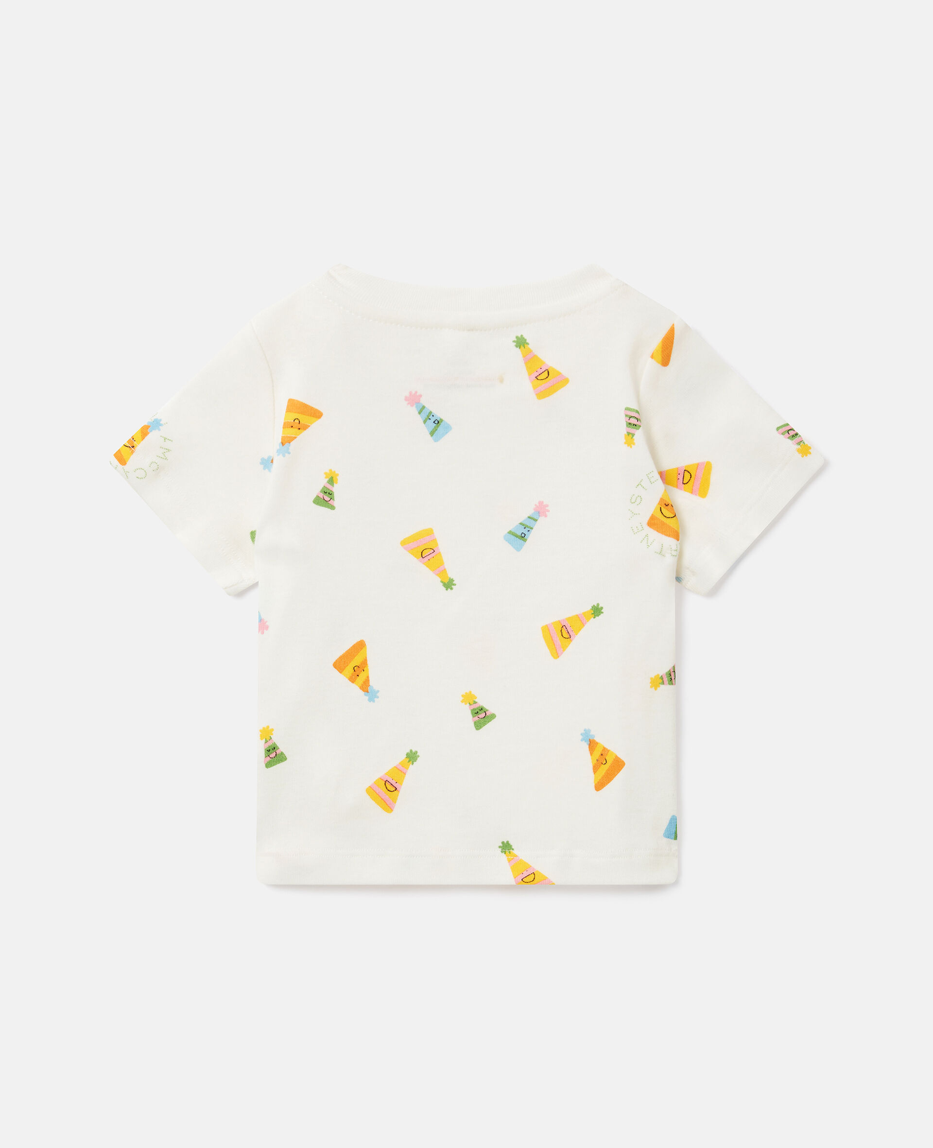 Party Hat Print T-Shirt-White-large image number 2